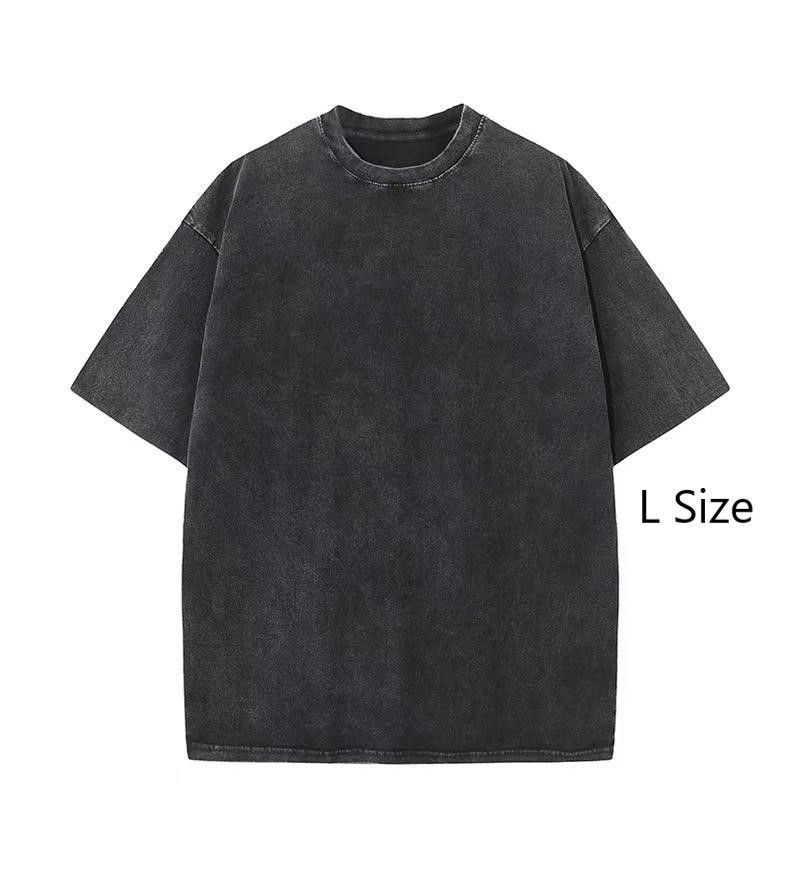 Vintage 230gsm Heavy Washed Cotton T‑Shirt Unisex Daily Outfit Christmas Gift