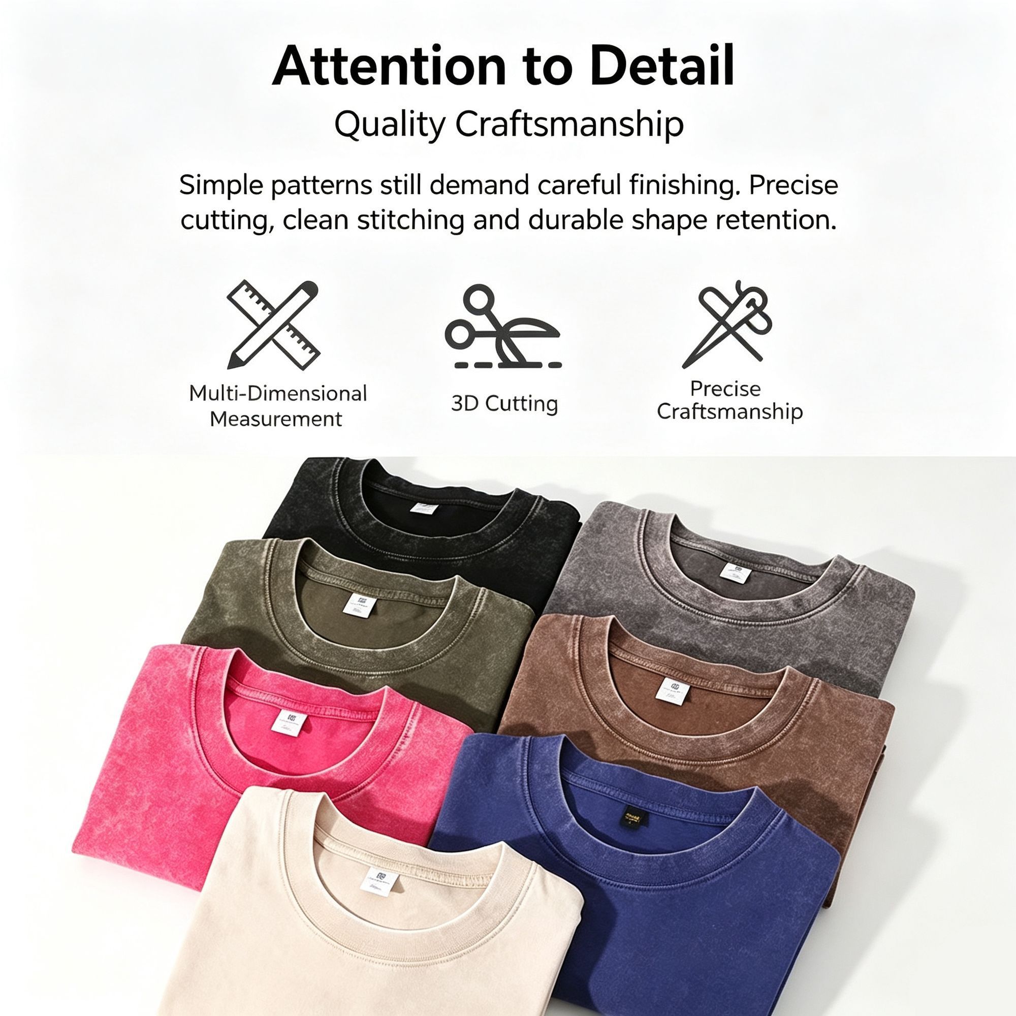 Vintage 230gsm Heavy Washed Cotton T‑Shirt Unisex Daily Outfit Christmas Gift view 4