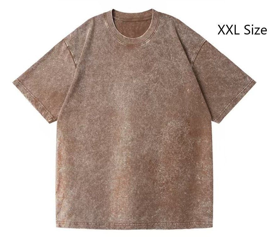 Pre‑Washed Heavy Retro Cotton T‑Shirt Unisex Everyday Wear Practical Christmas