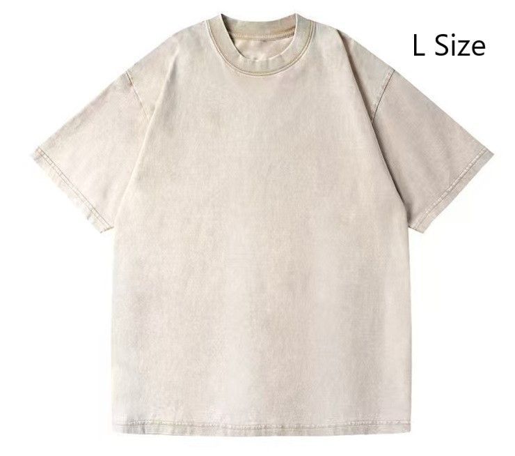 Thick 230gsm Washed Vintage Cotton Tee Unisex Casual Wardrobe Staple Ideal