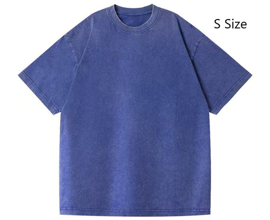 Retro Heavy 230gsm Washed Cotton T‑Shirt Unisex Versatile Outfit Nice