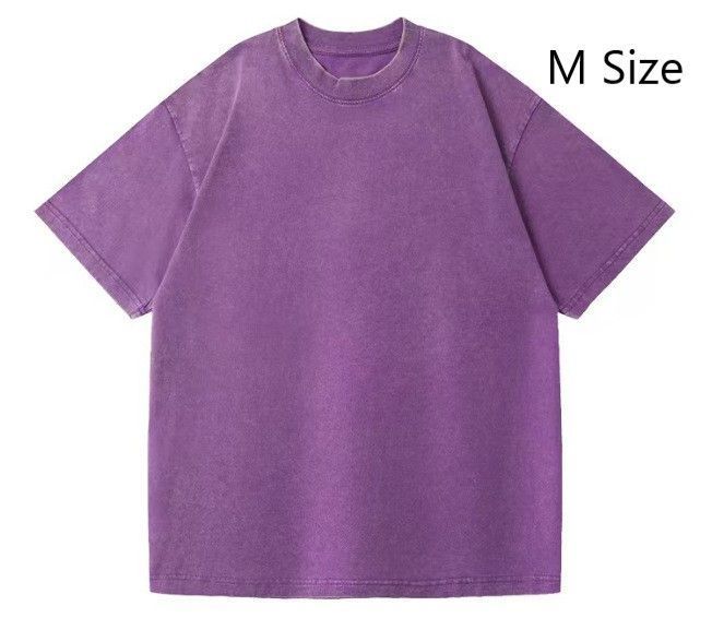 Vintage Thick Pre‑Washed Cotton T‑Shirt Unisex All‑Match Outfit Great