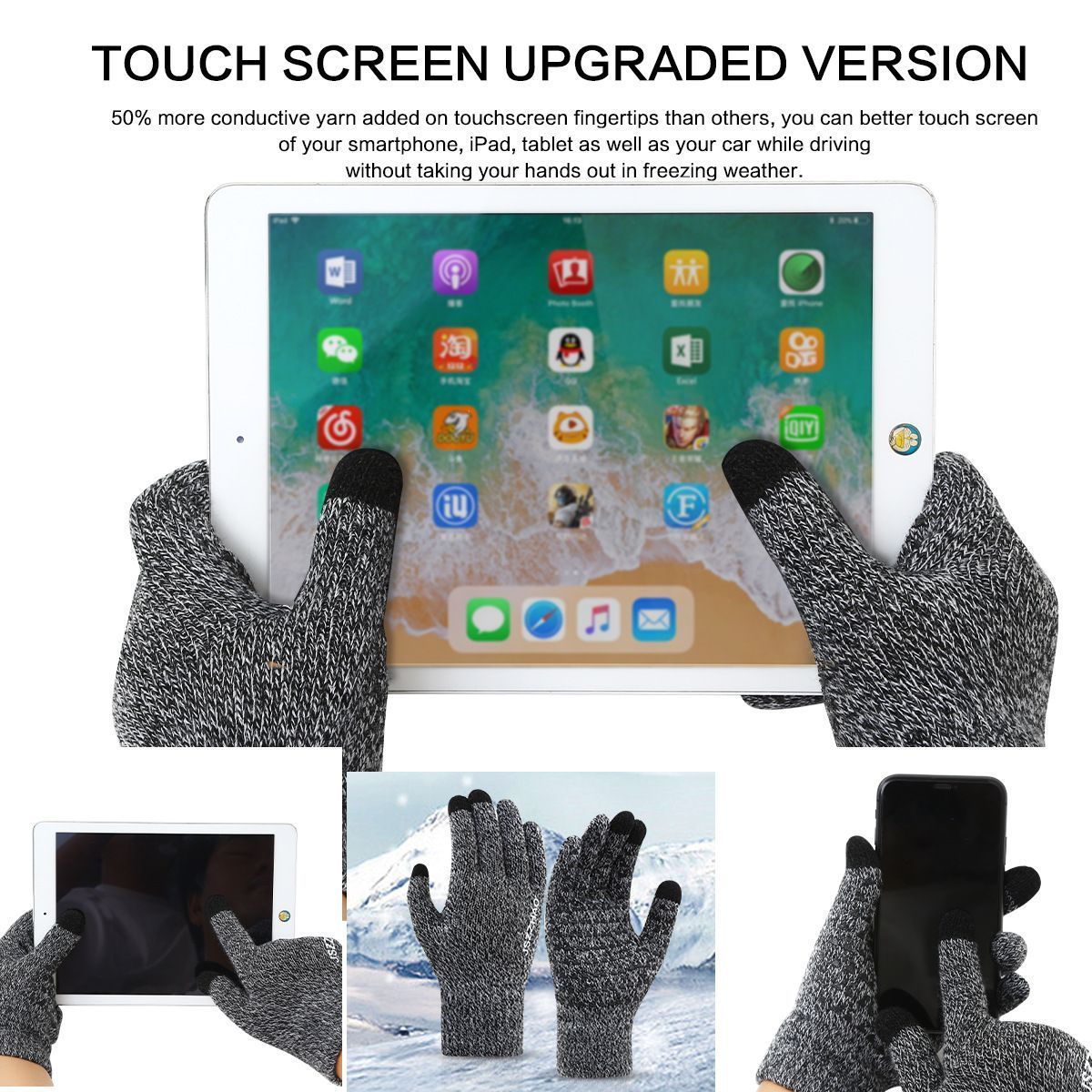 Anti‑Slip Touch Screen Sports Gloves Secure Hand Grip for Hiking Cycling view 6