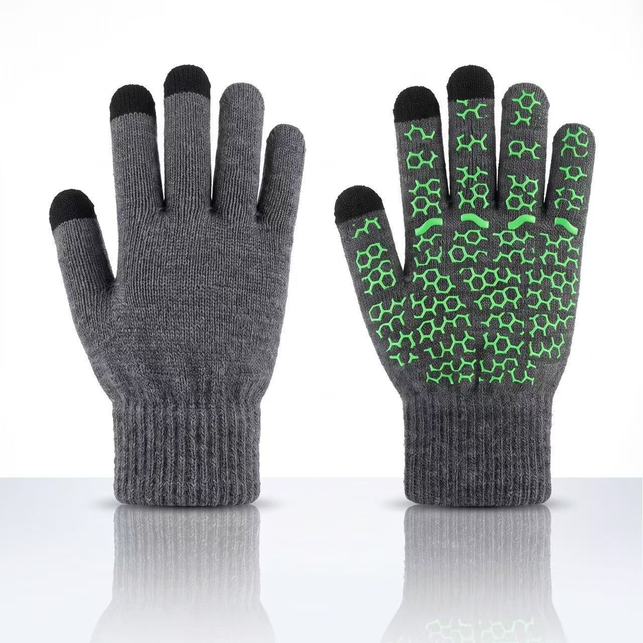 Honeycomb Pattern Non‑Slip Touch Gloves Men‑Cut Fit for Mountain Hike Cycling