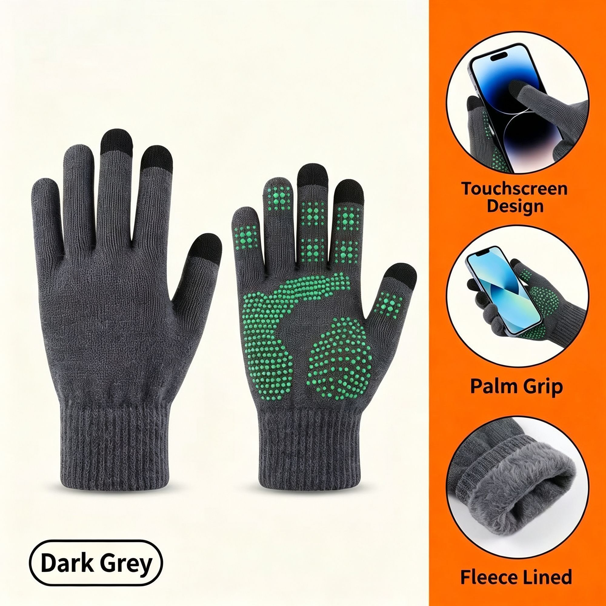 Ergonomic Shaped Anti‑Slip Touch‑Compatible Fitness Gloves Firm Hold for