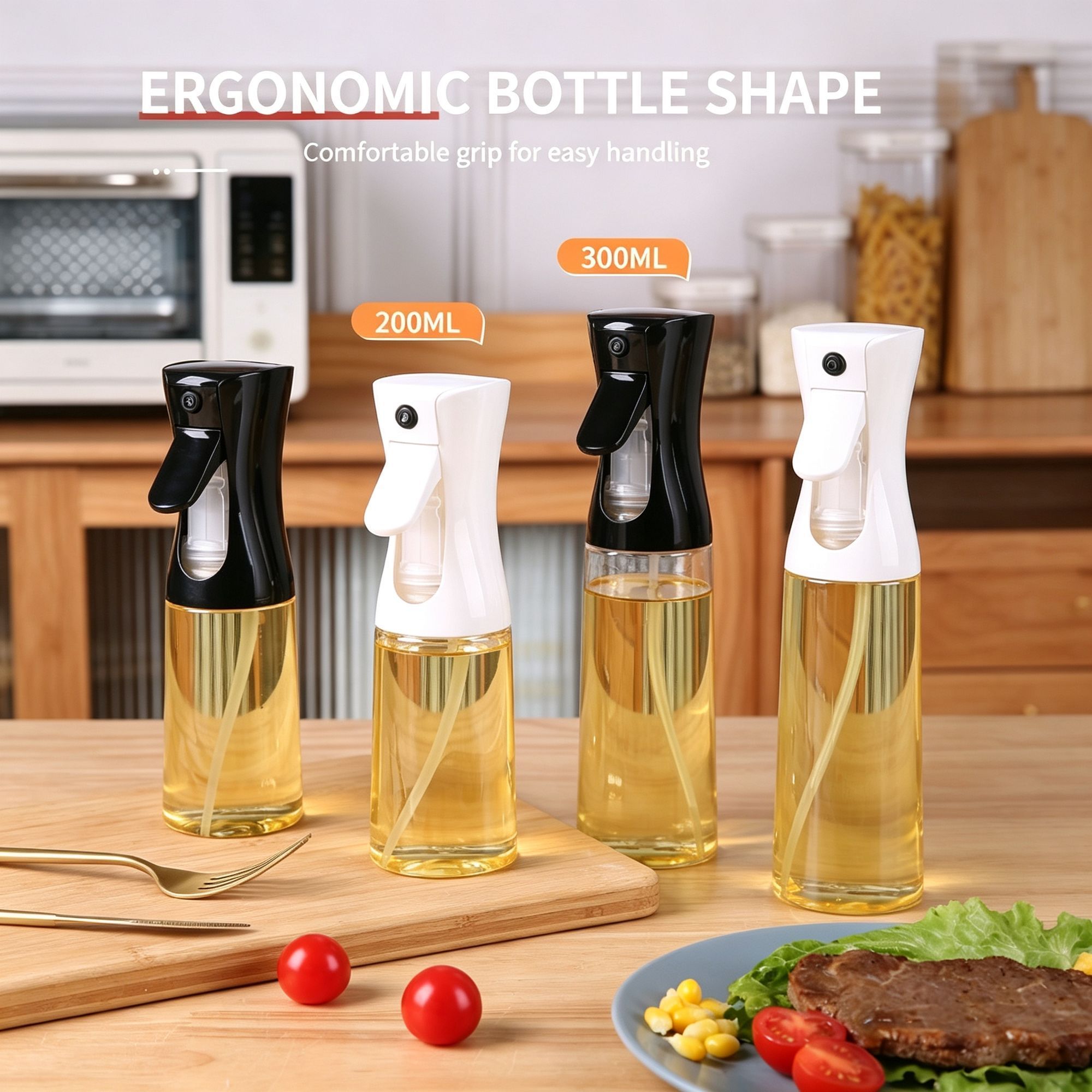 Press‑Style Mist Oil Sprayer Transparent Plastic Cooking Oil Dispenser Fitness view 10