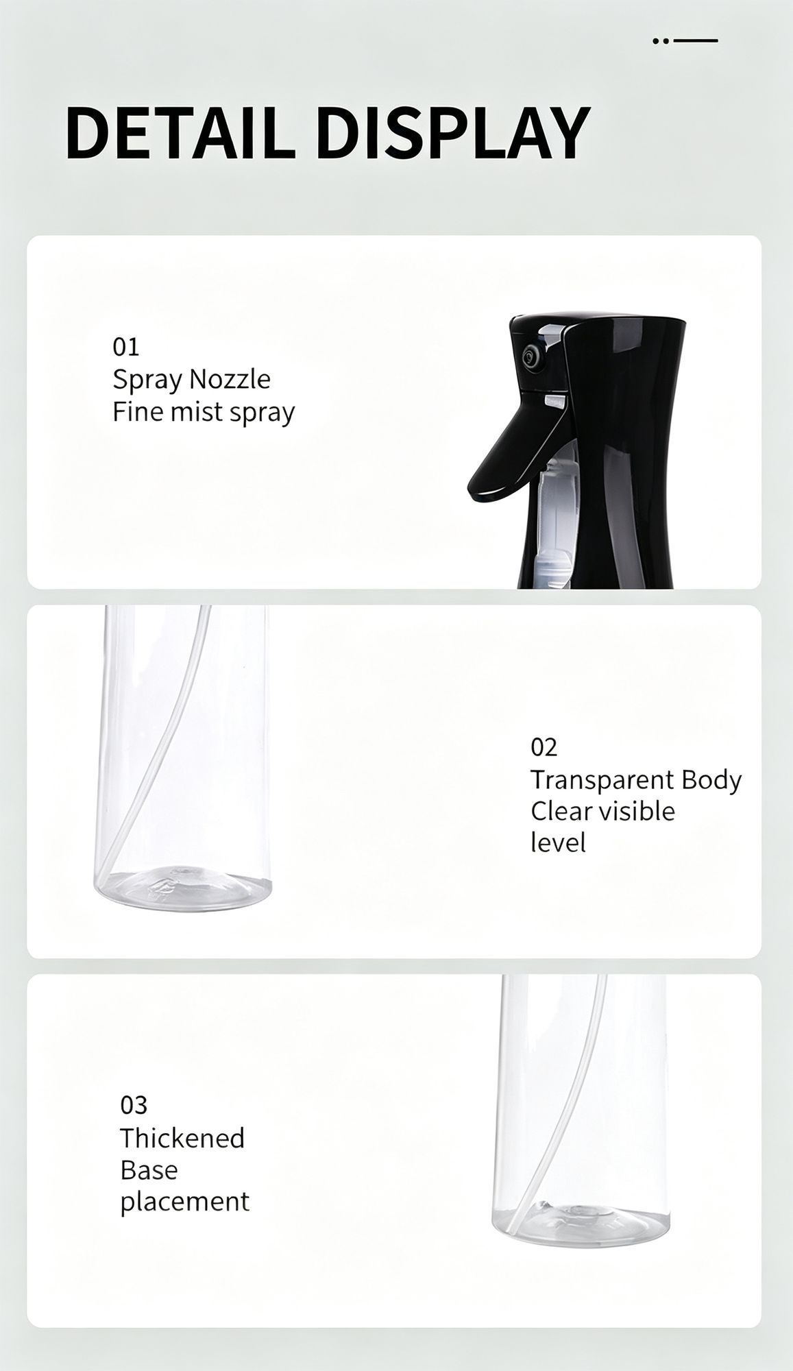 Press‑Style Mist Oil Sprayer Transparent Plastic Cooking Oil Dispenser Fitness view 11