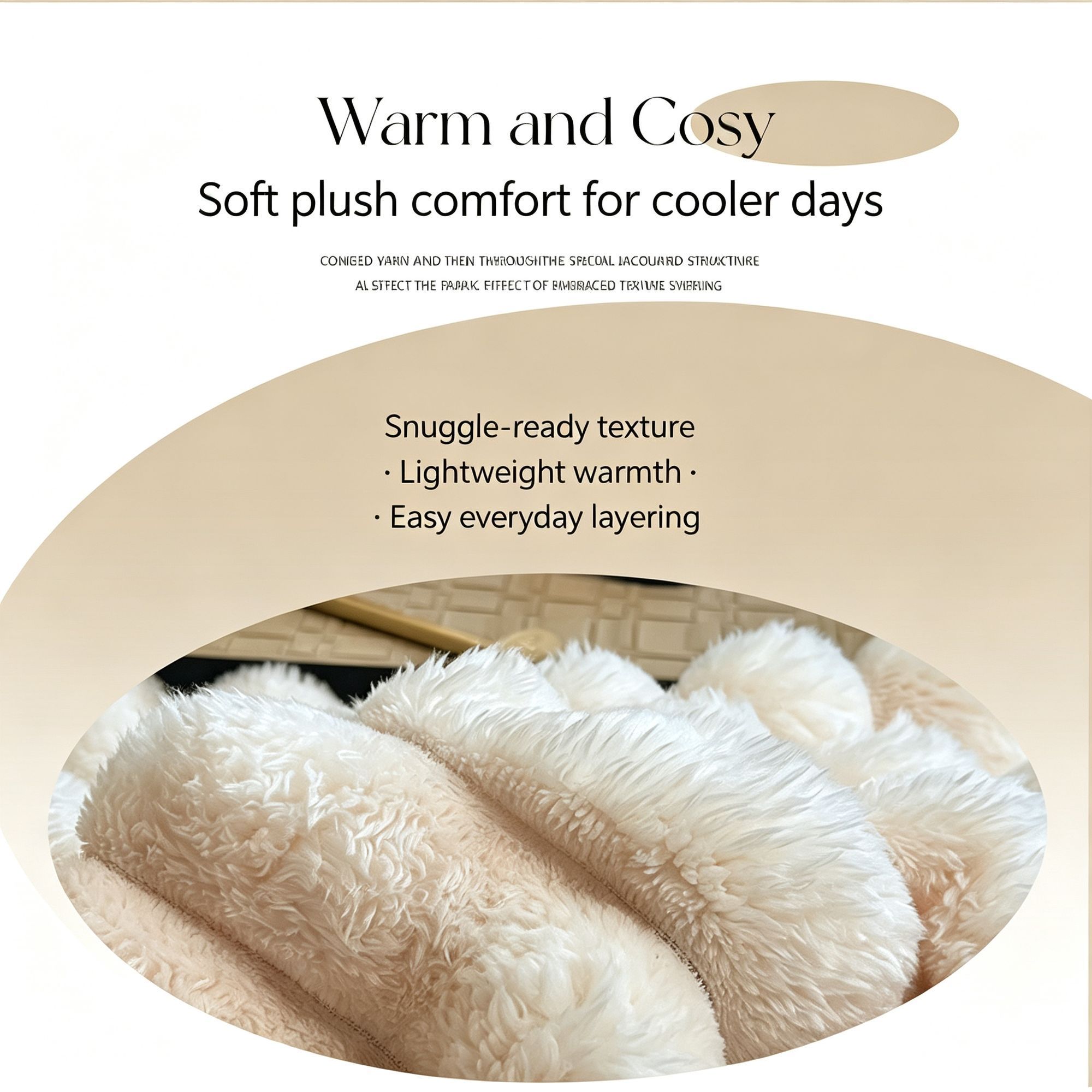 Fluffy Bunny Fleece Long Nap Blanket Thick Flannel Milk Fleece Office Leg view 3