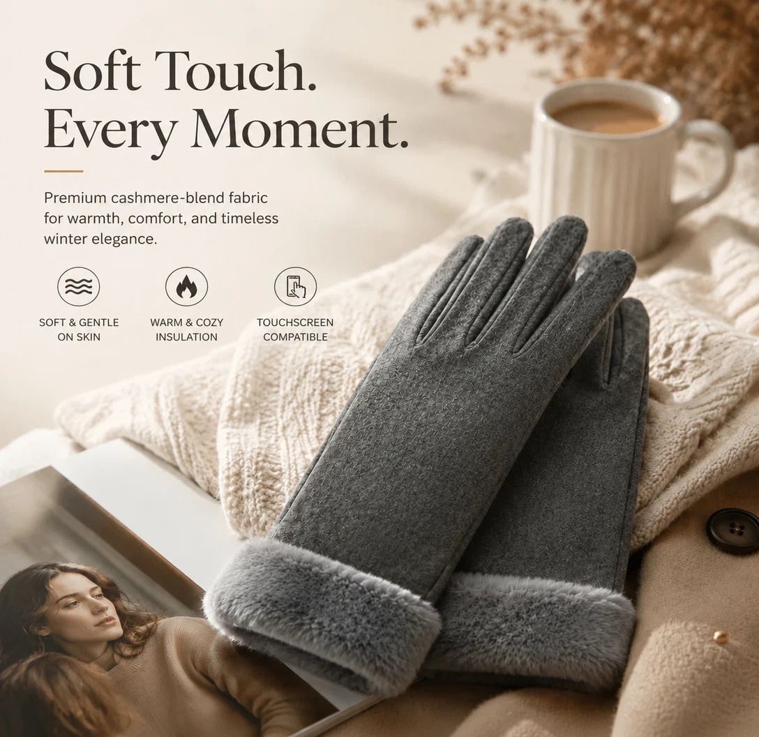 Light Pink 3 Stripes Women's Fleece Touch Screen Bike Gloves view 2