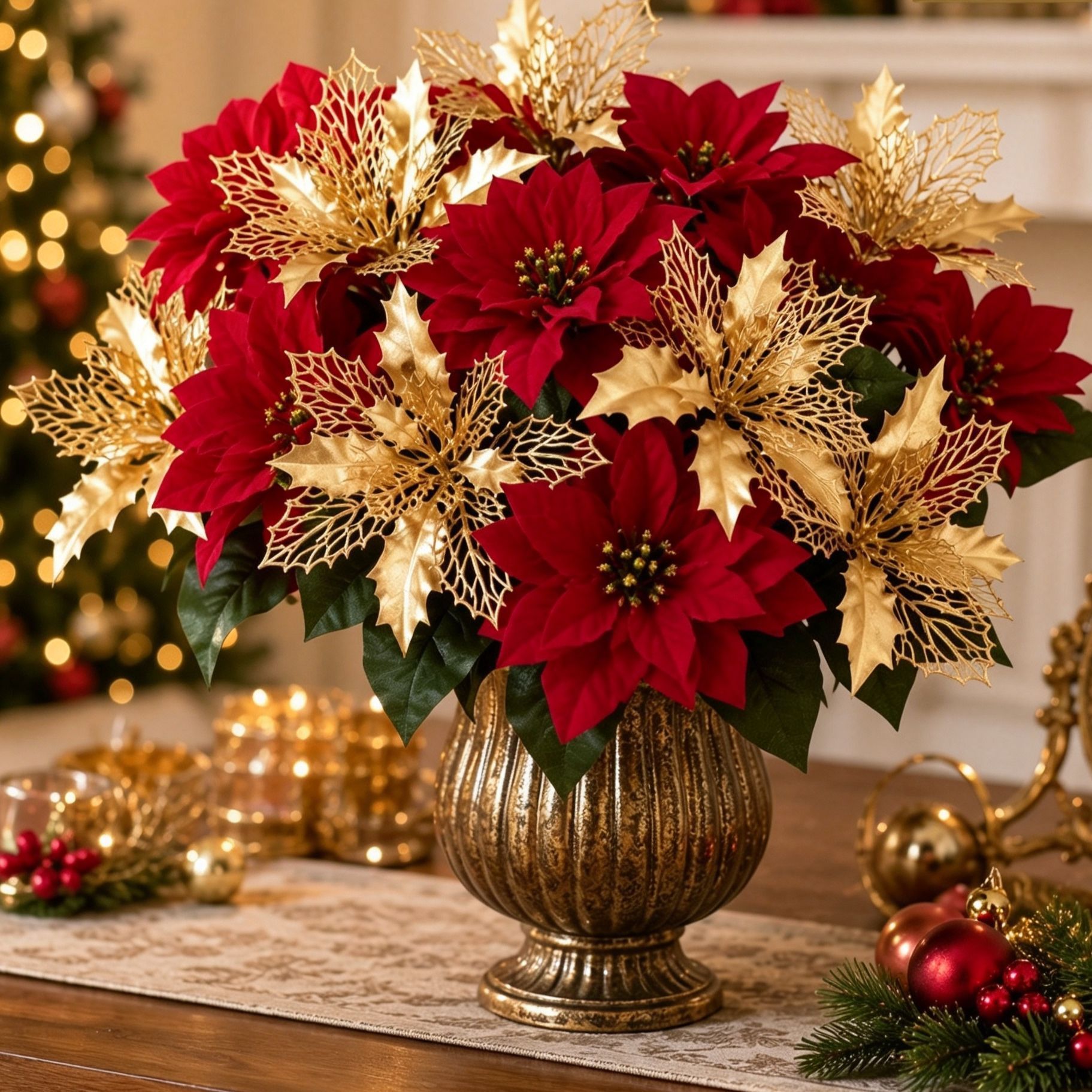 Artificial Christmas Pine Stem Floral Pick DIY Holiday Wreath Decor SD59 2 Pcs view 3