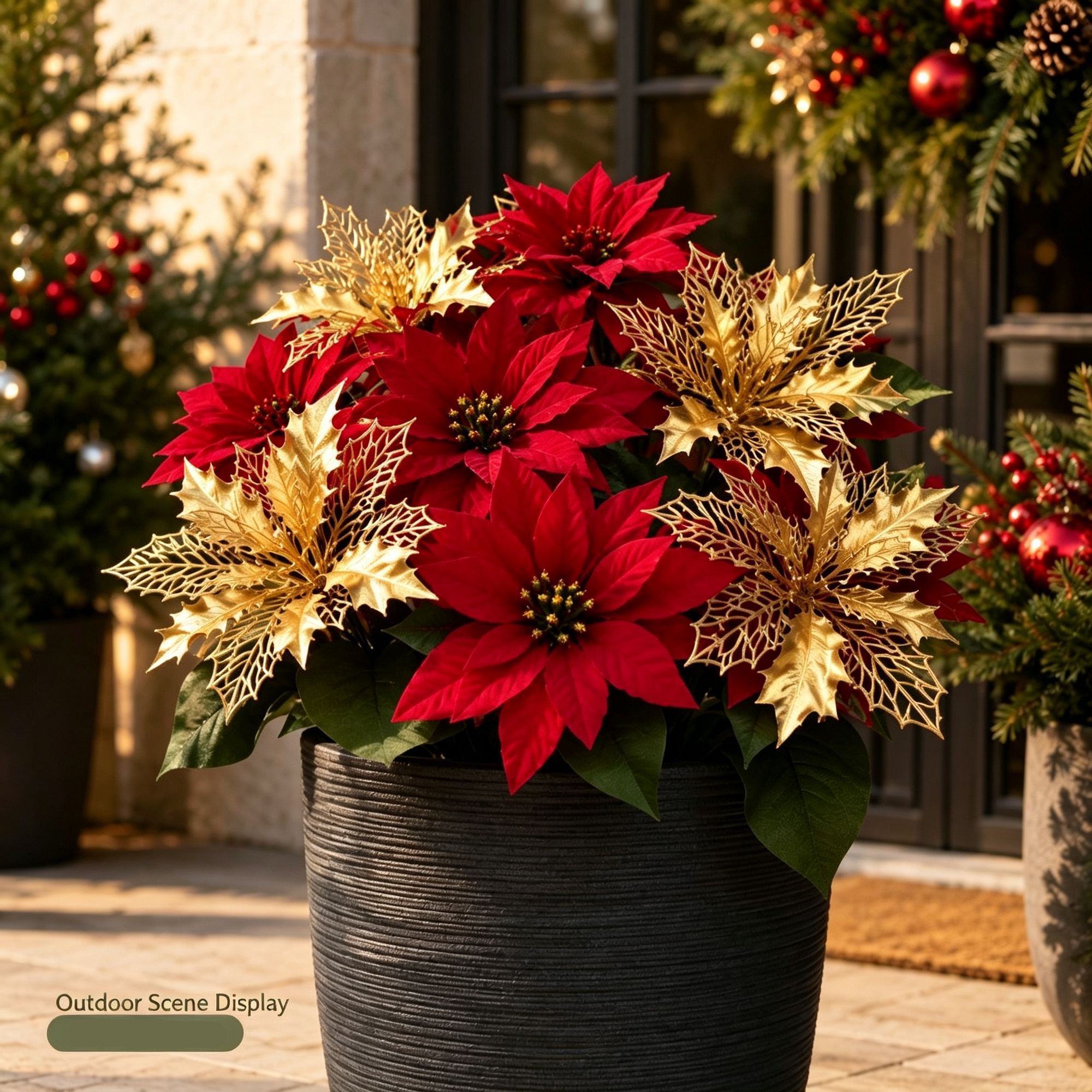 Artificial Christmas Pine Stem Floral Pick DIY Holiday Wreath Decor SD59 2 Pcs view 5