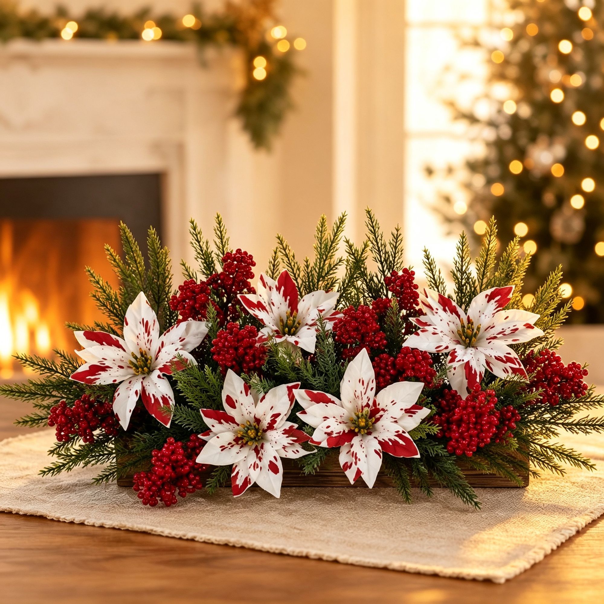 Artificial Christmas Pine Stem Floral Pick DIY Holiday Wreath Decor SD59 2 Pcs view 6