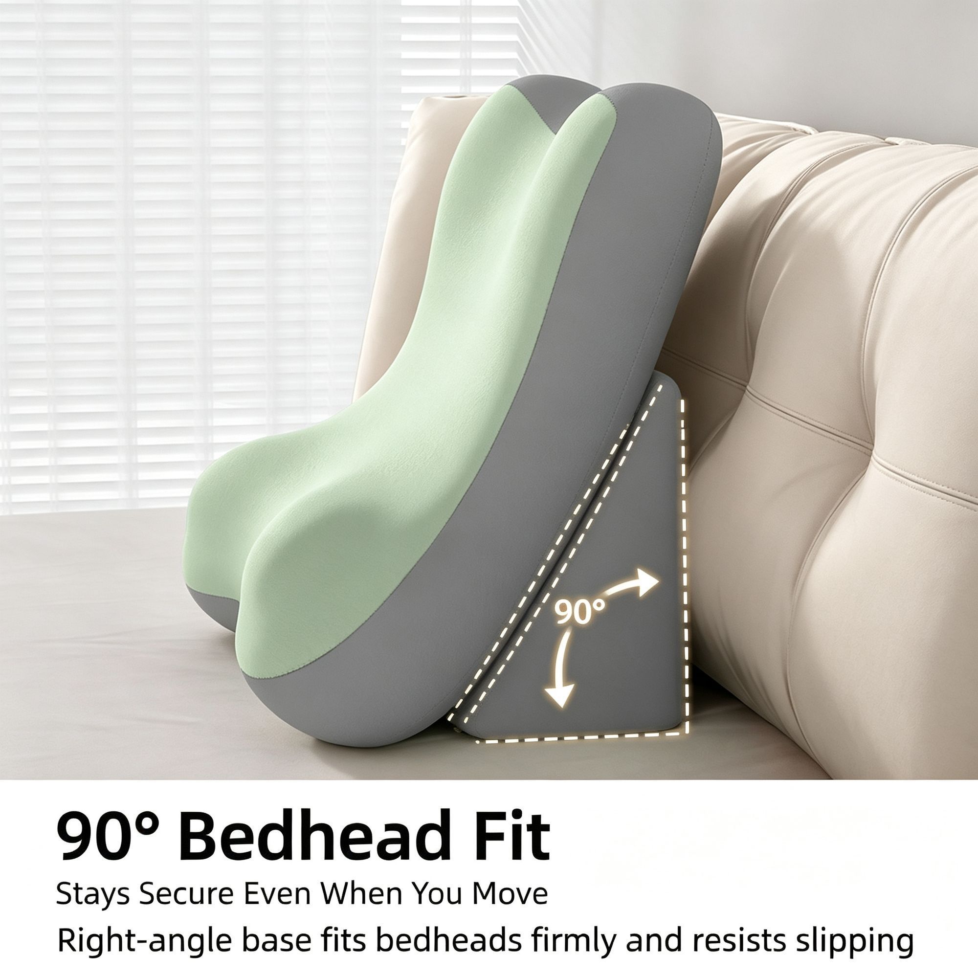 Detachable Bed Rest Cushion with Neck Waist Support Multifunctional Back view 5