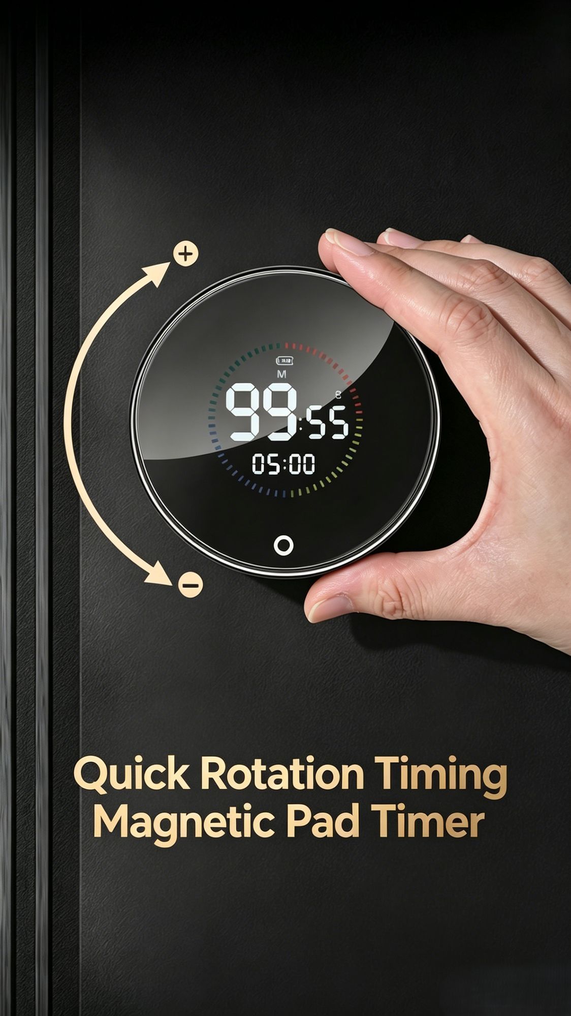USB Rechargeable Magnetic Rotary Digital Kitchen Timer view 5