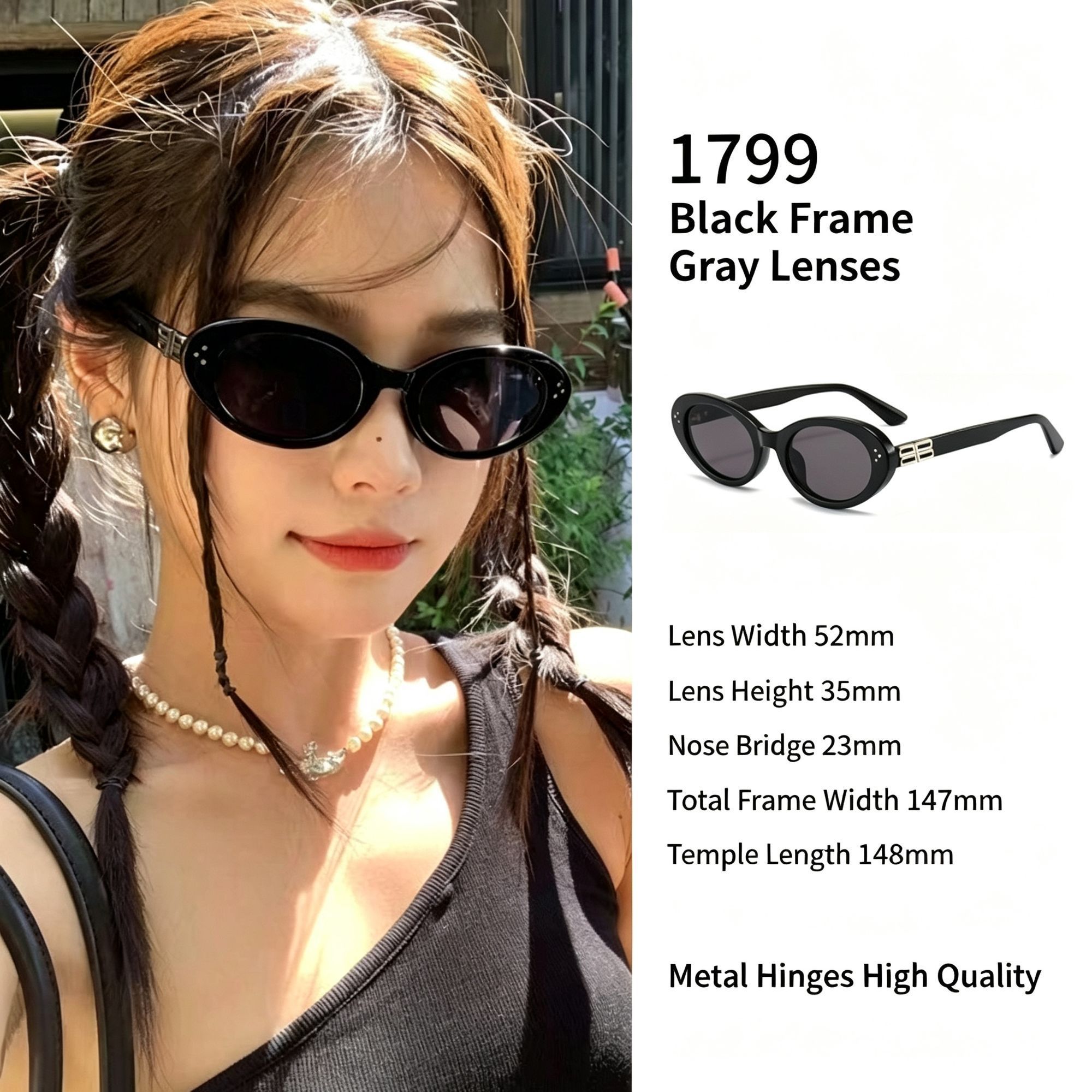 Timeless Staple Cat Eye Sunglasses UV400 Blocking