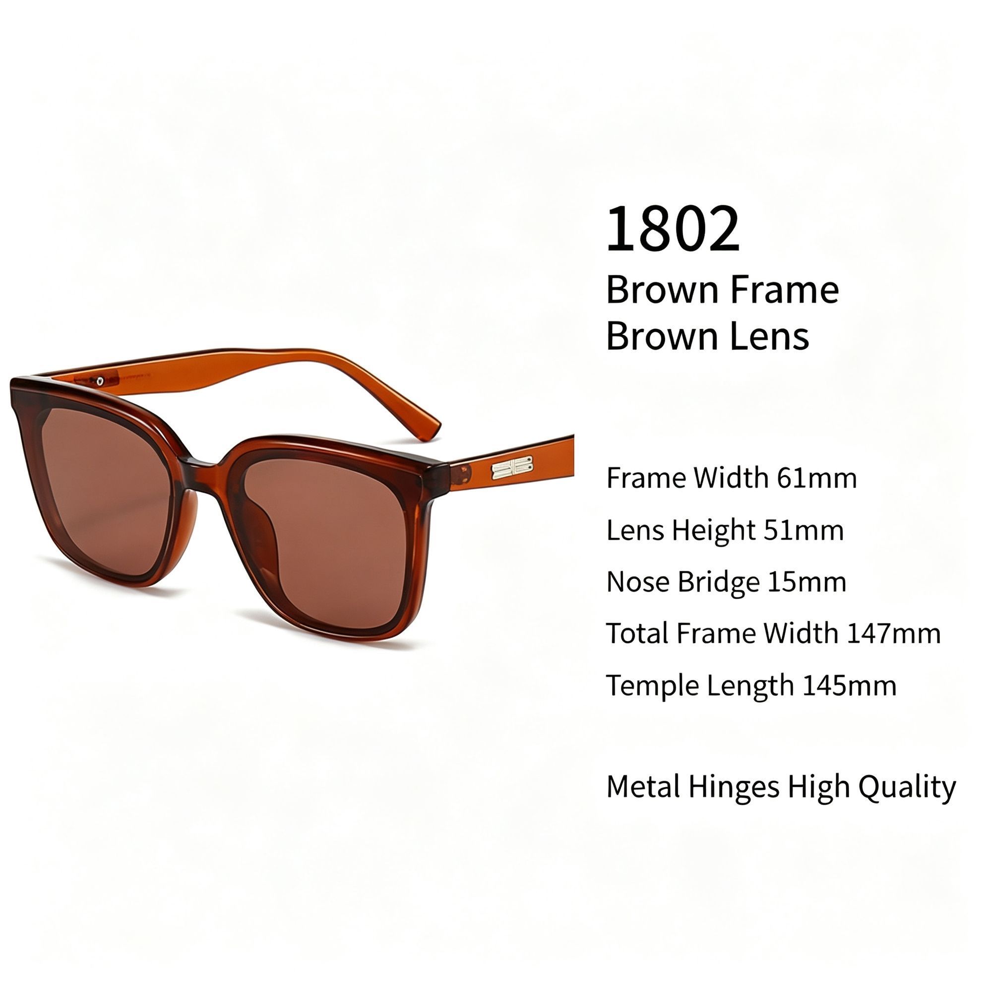 Warm Latte Tea Frame Brown Lens Cat Eye Sunglasses UV400 Protection