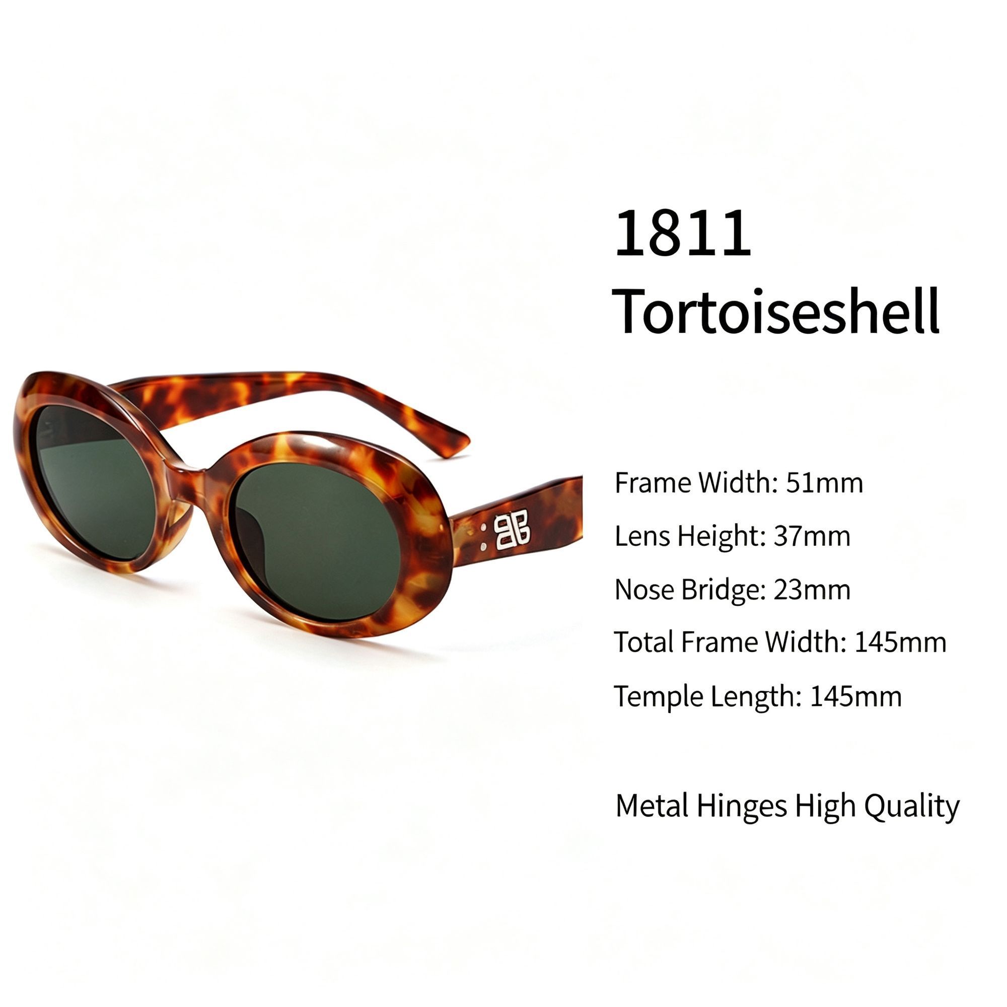 Retro Tortoiseshell Cat Eye Sunglasses UV400 Blocking