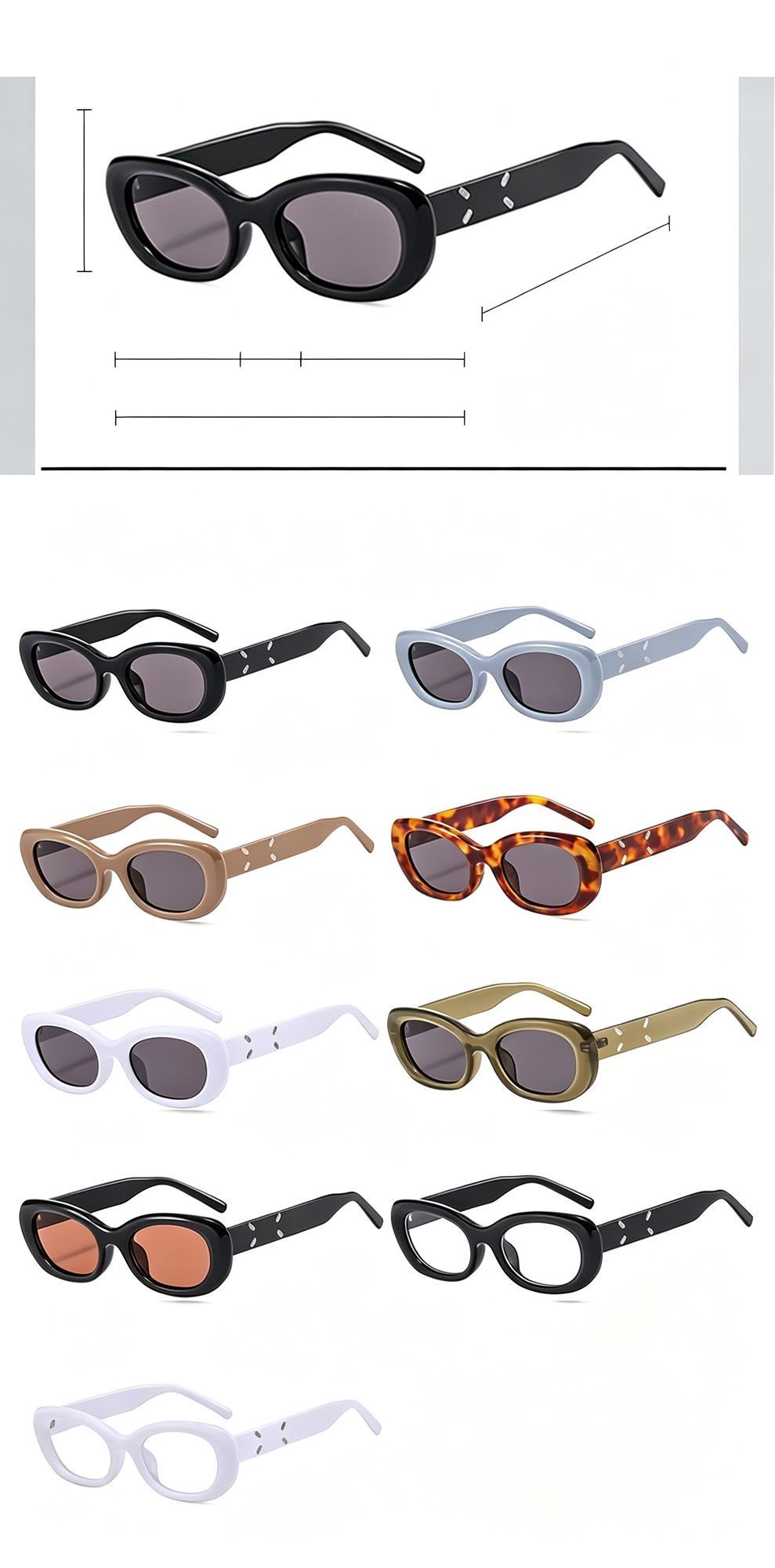 Edgy Black-Blue Frame Gradient Blue Cat Eye Sunglasses UV400 Blocking view 7