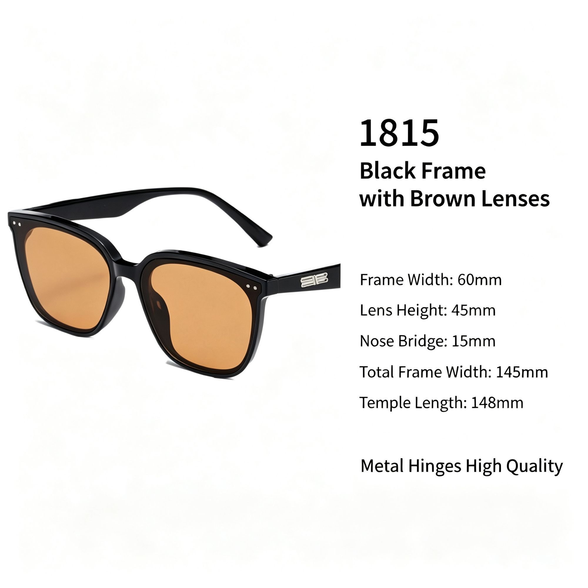 Vintage Black Frame Brown Lens Cat Eye Sunglasses UV400