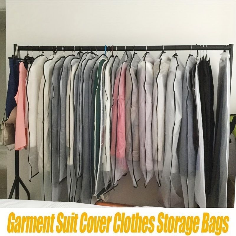 White Trim | 5 Pack | 60x100cm | Washable Thickened Blazer Dust Cover Set view 6