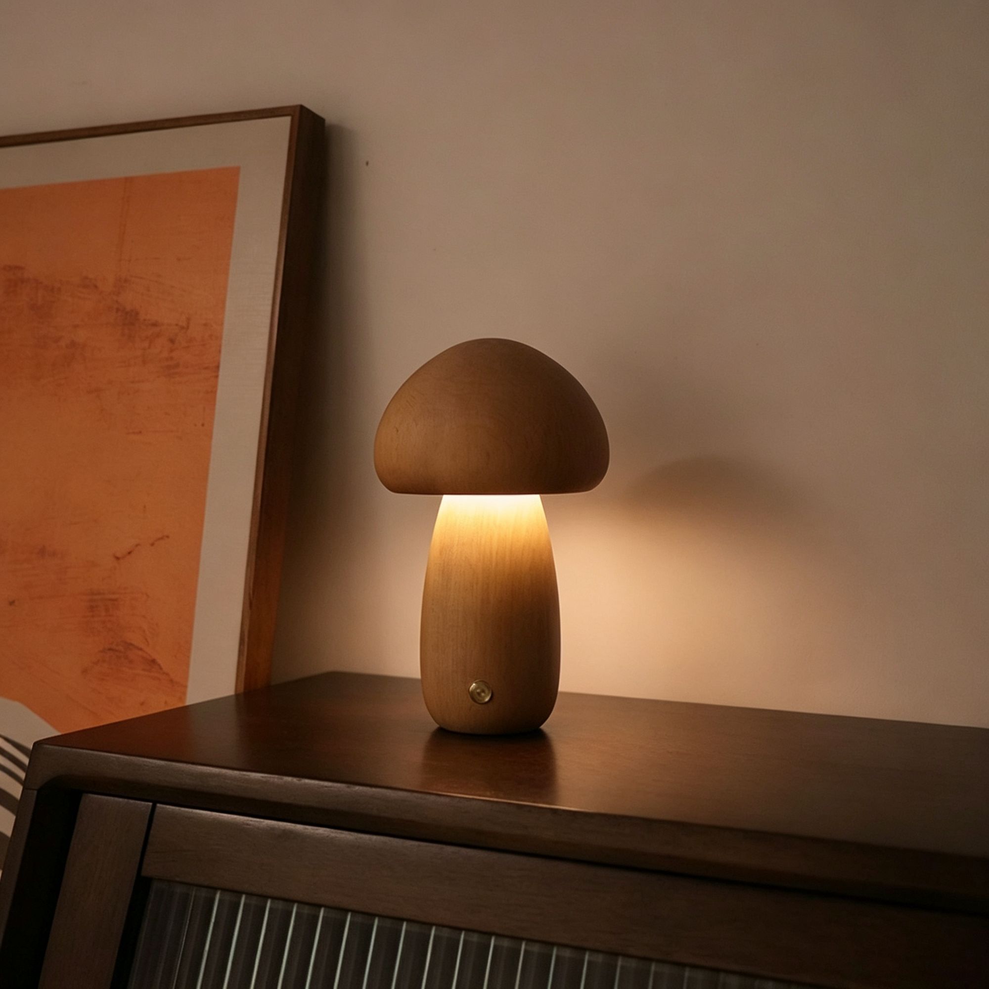 Warm White B-Style Beech Mushroom Night Light — image 1