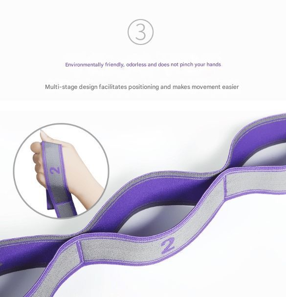 10 Grid Peach Pink | Gentle Stretch Resistance Band | Christmas Soft Fitness view 8