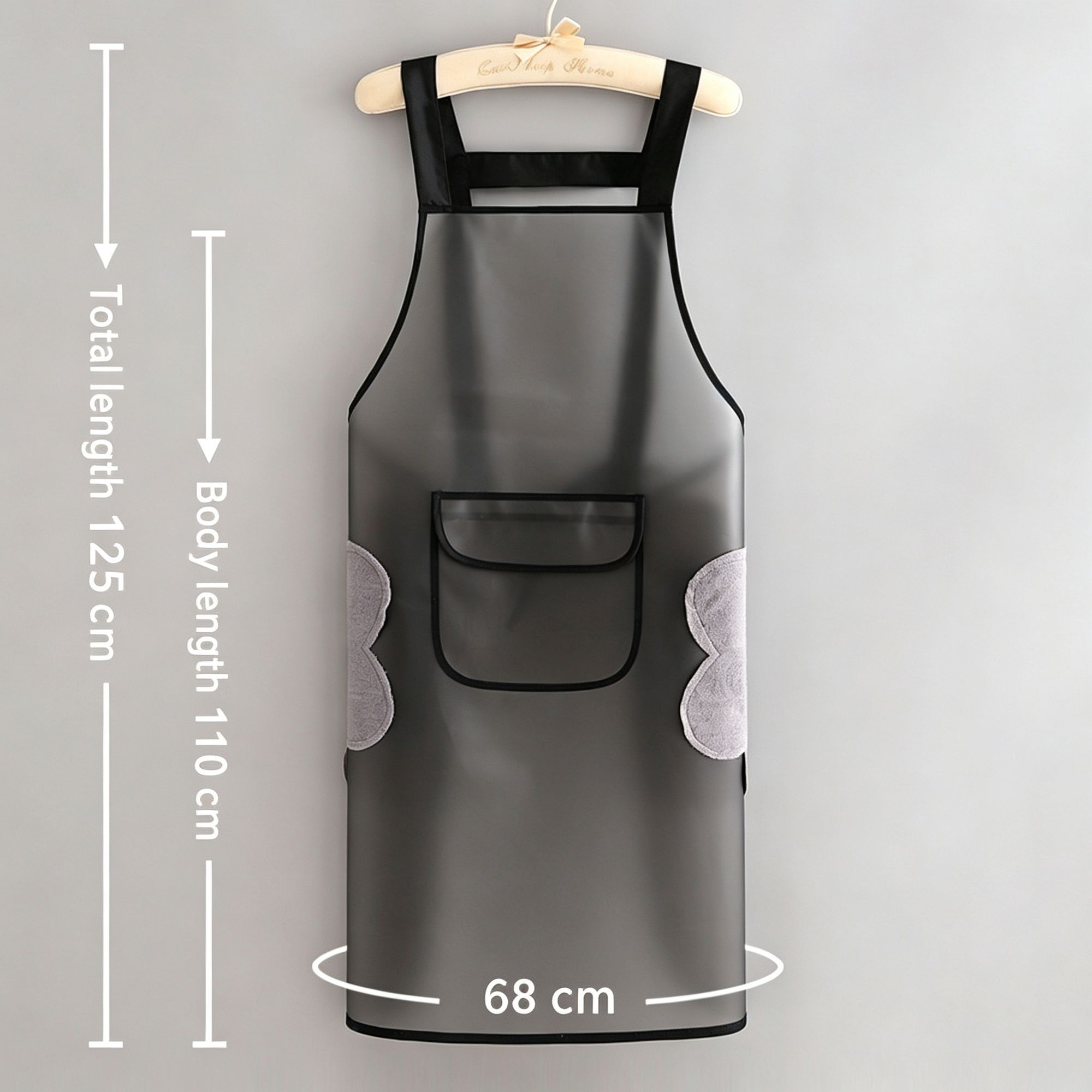 Black 110cm with Hand Towel