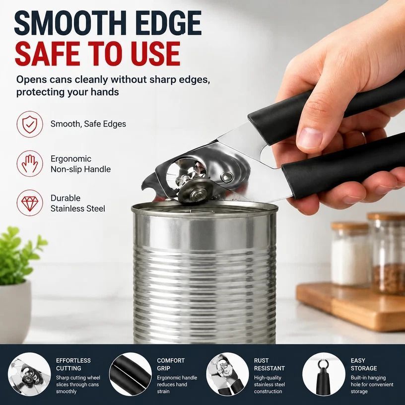 Upgraded Can Bottle Opener Set of 2 Multi Functional Household Gadget view 3