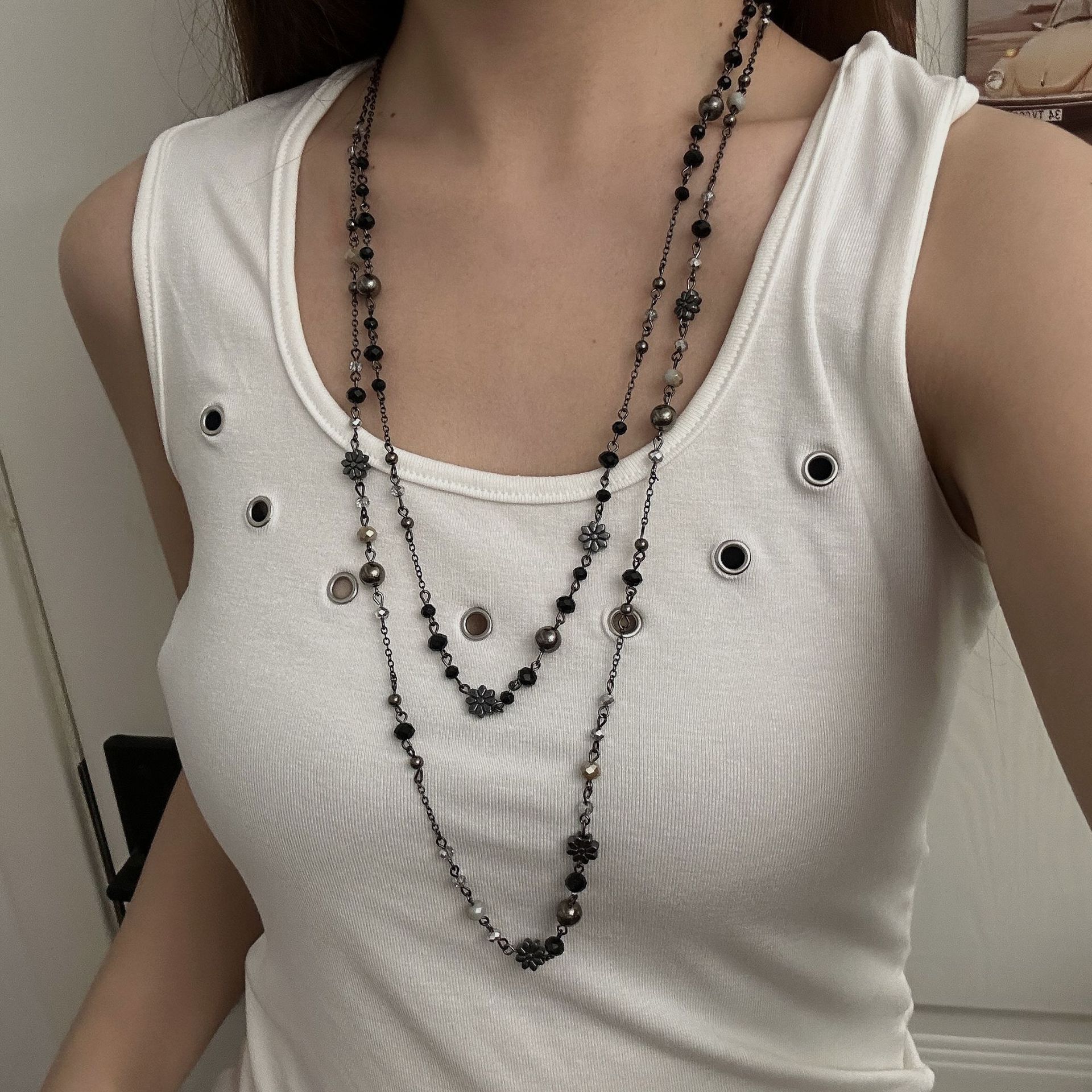 Feather Layered Style | Y2K Boho Feather Necklace | Christmas Free-spirited view 5
