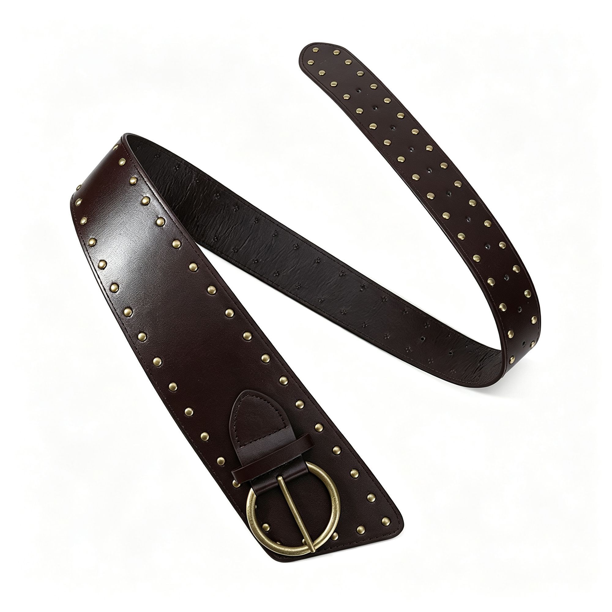Black PU | Punk Retro Heavy-Duty Wide Belt | Christmas Edgy Streetwear Gift | view 4