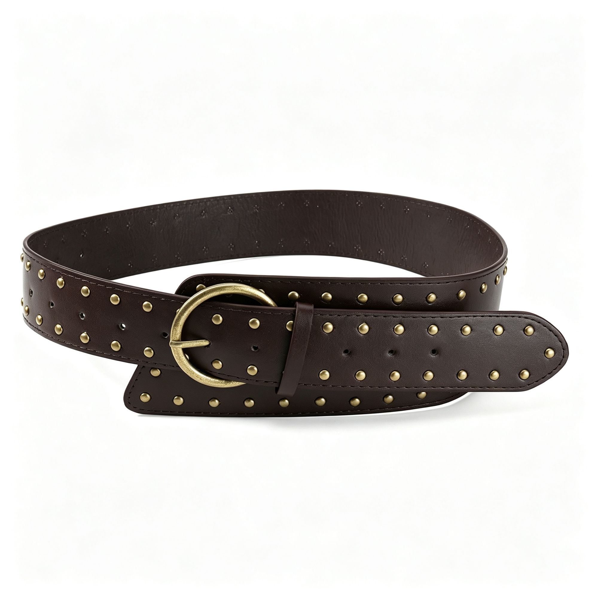Coffee Suede | Punk Retro Suede Wide Waist Cincher | Halloween Soft Texture view 5