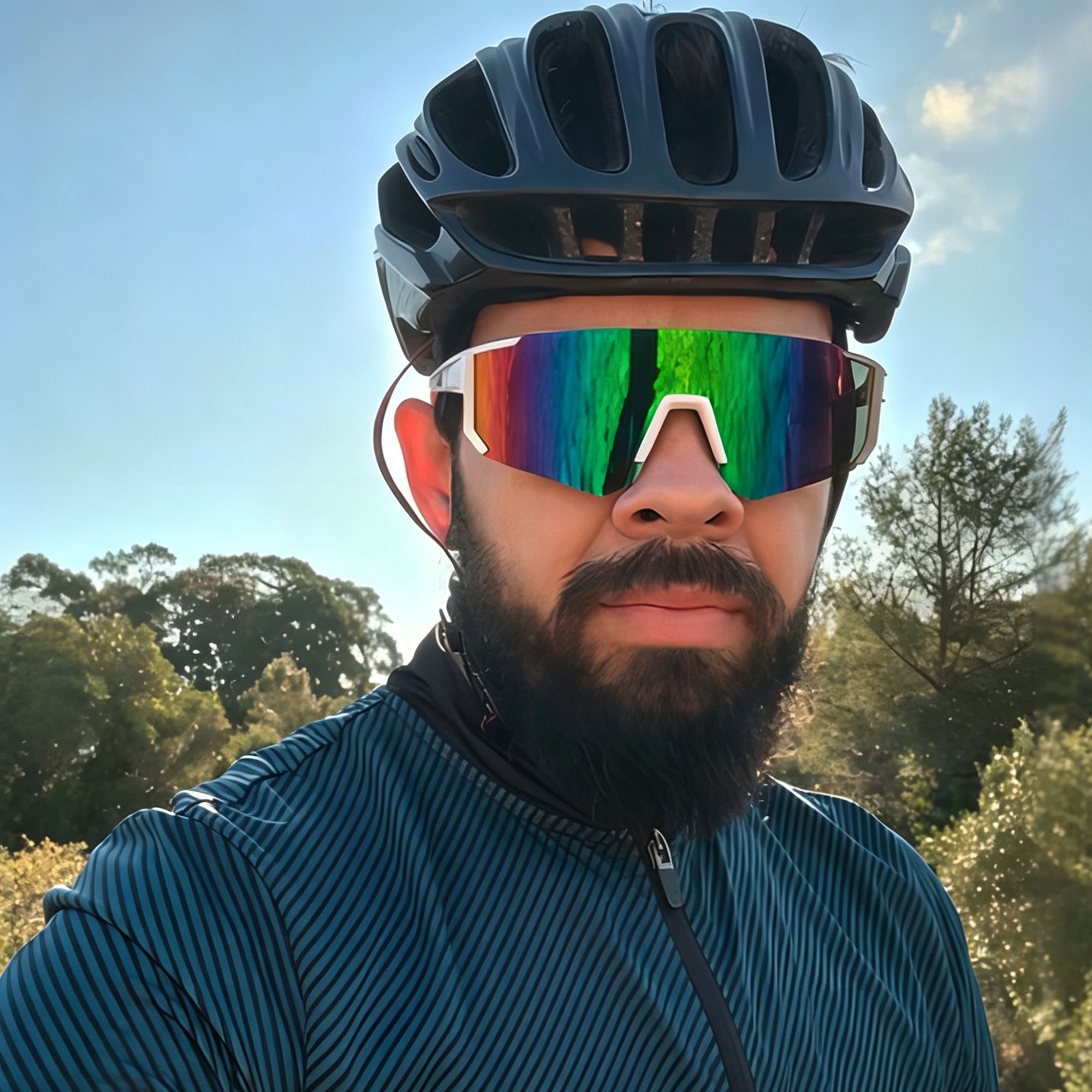 White Frame Gray Lens | Casual Outdoor Riding Eyewear | Halloween Daily view 4