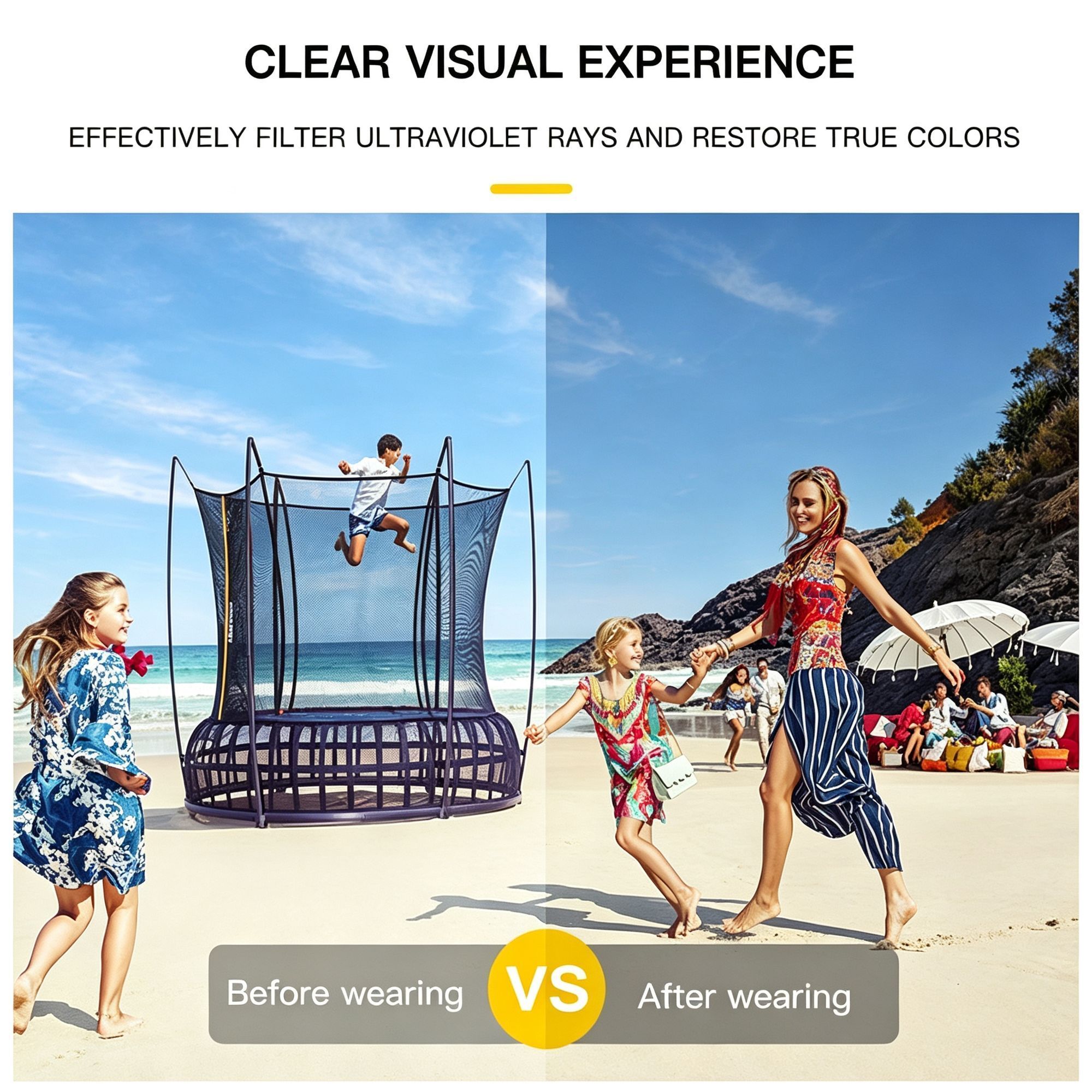 Black Frame Clear Flat Lens view 9