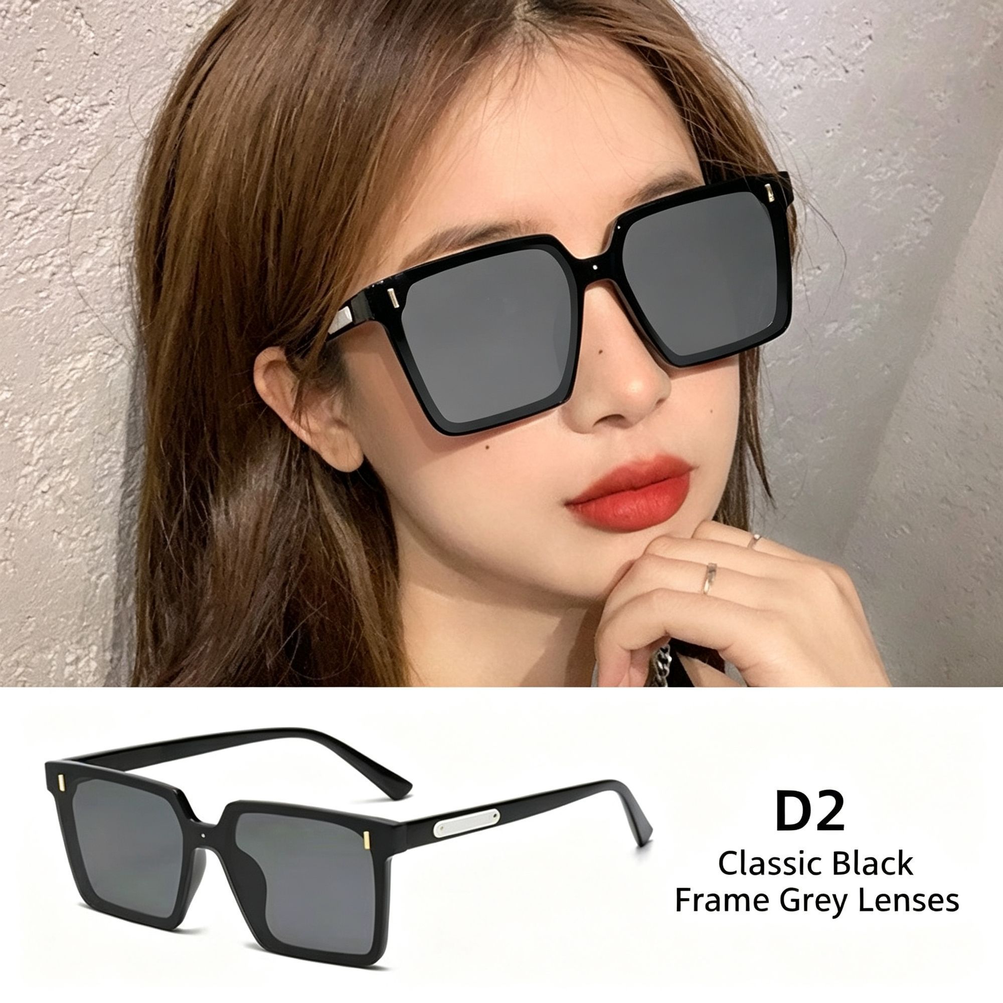 D2 Black Frame Gray Lens