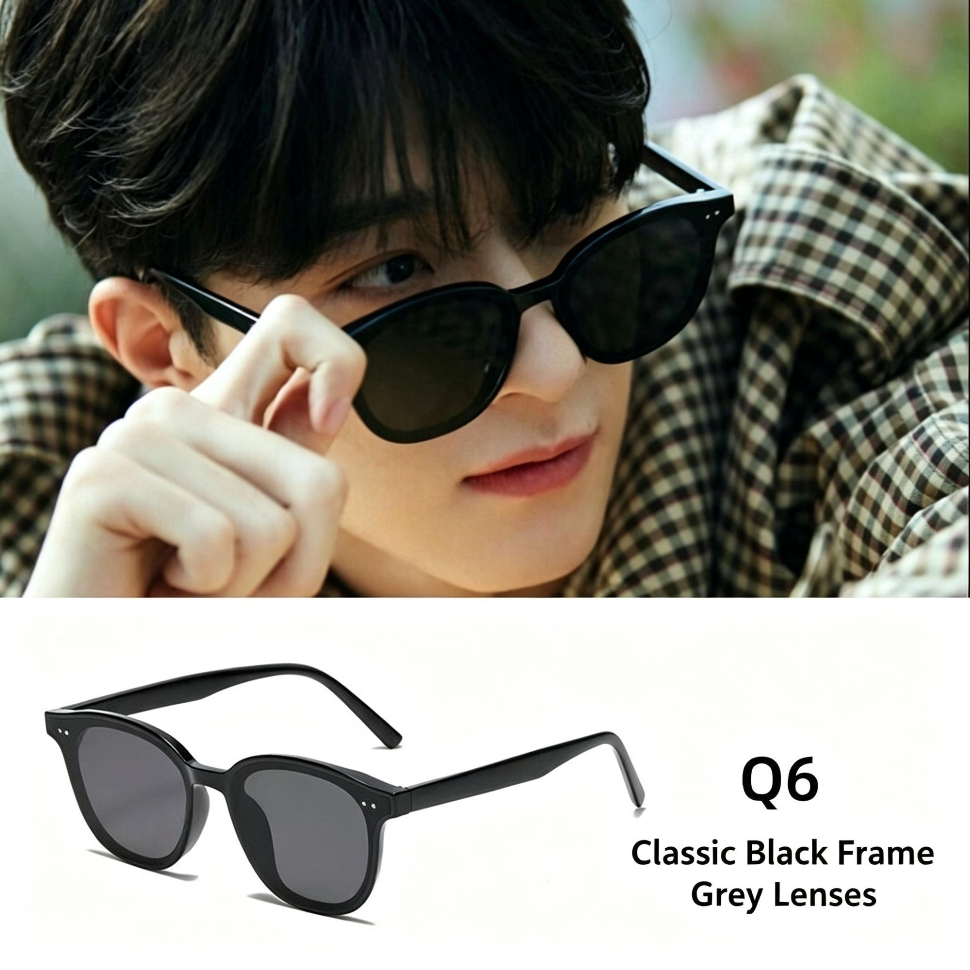 Q6 Black Frame Gray Lens