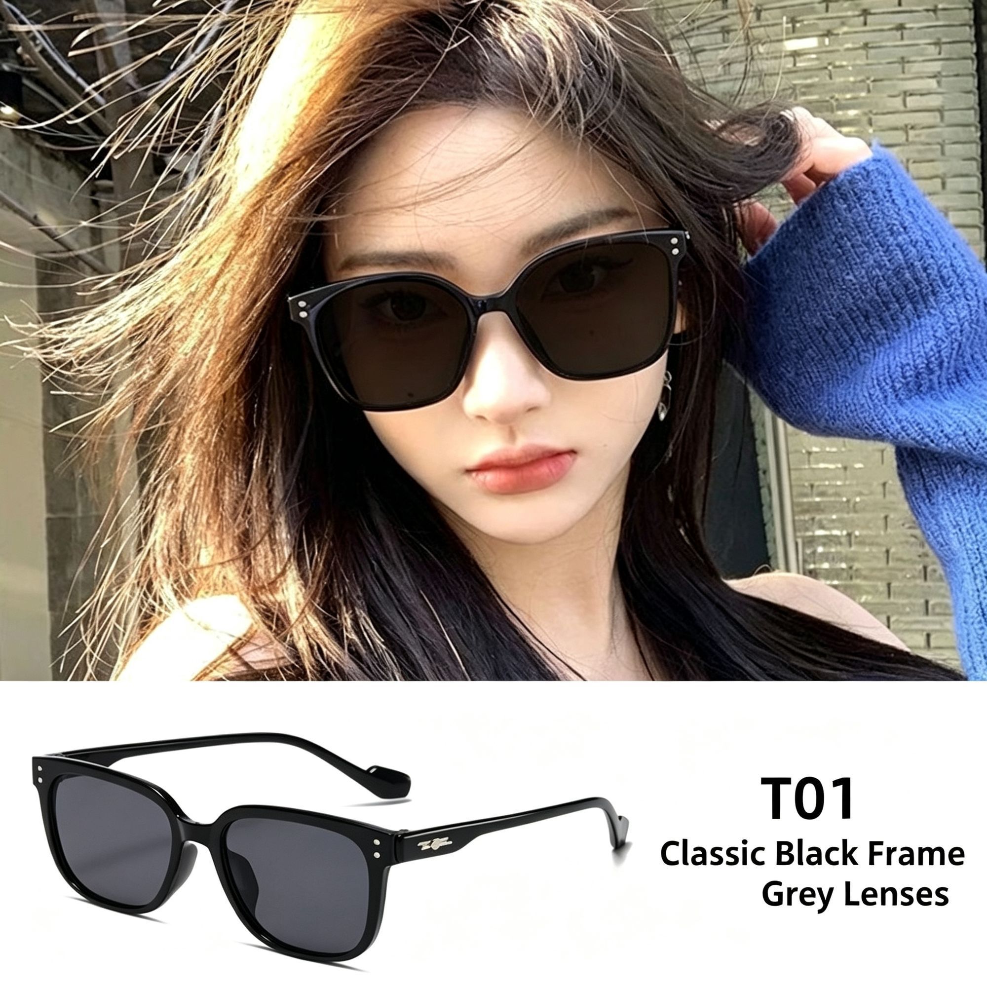 T01 Black Frame Gray Lens