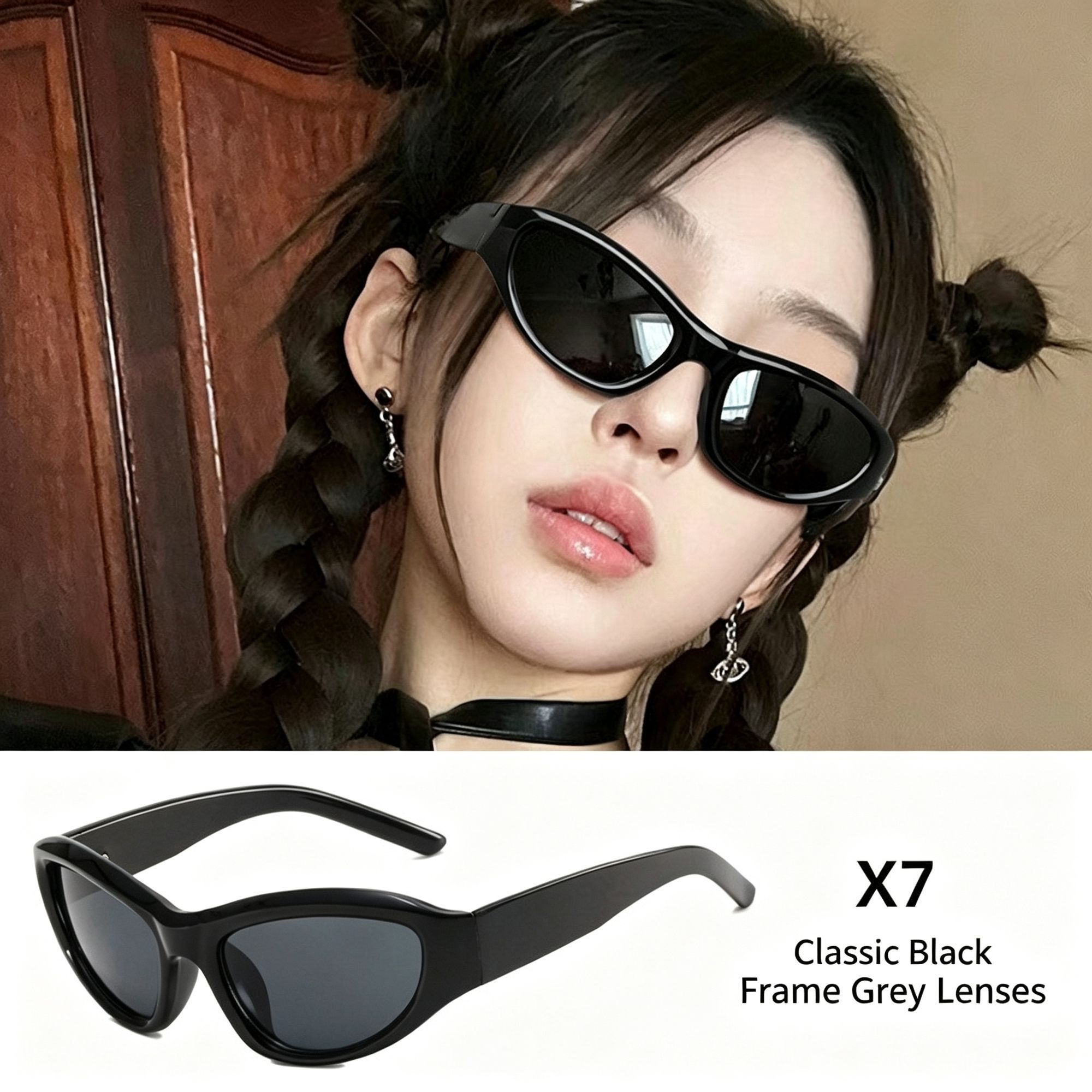 X7 Black Frame Gray Lens