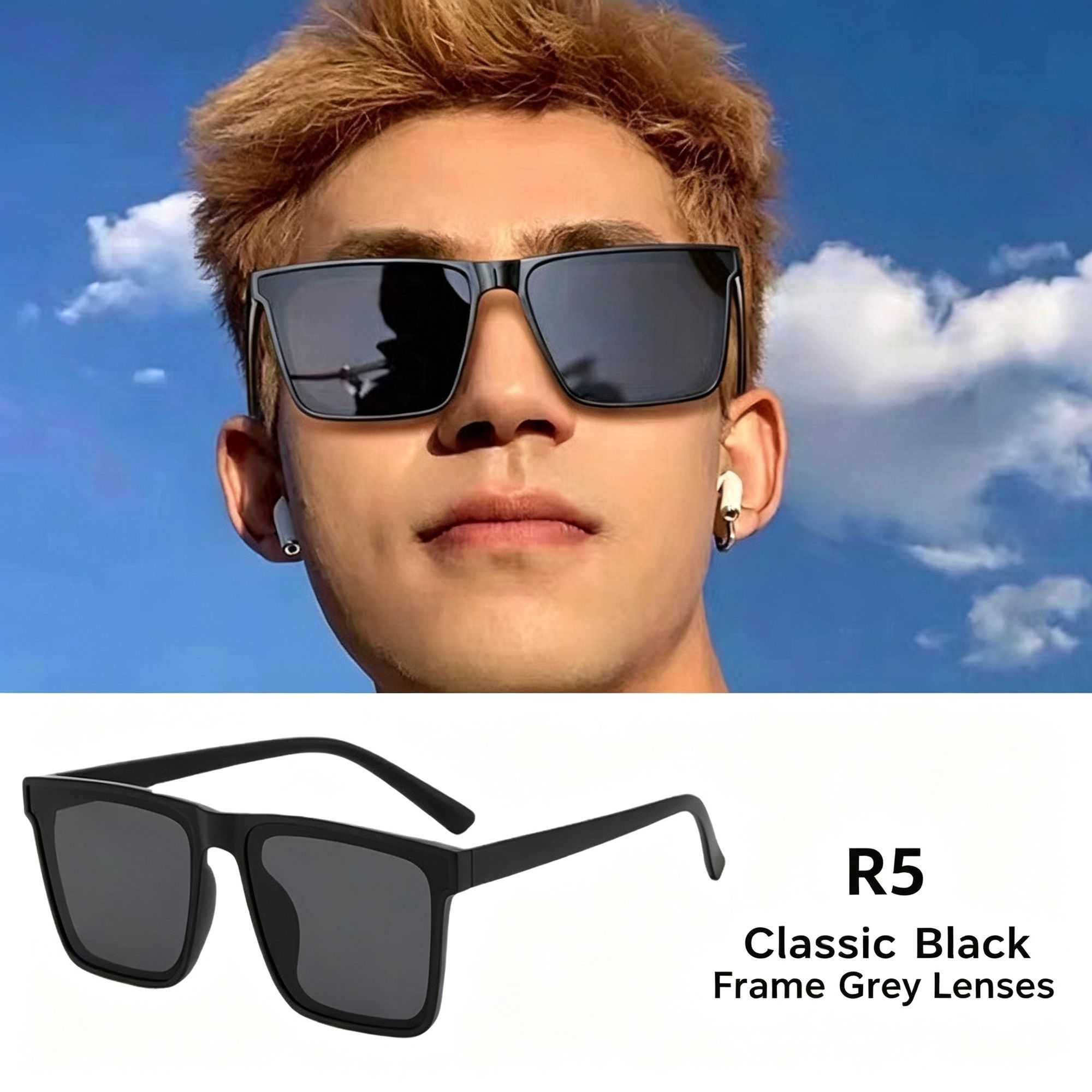 R5 Black Frame Gray Lens