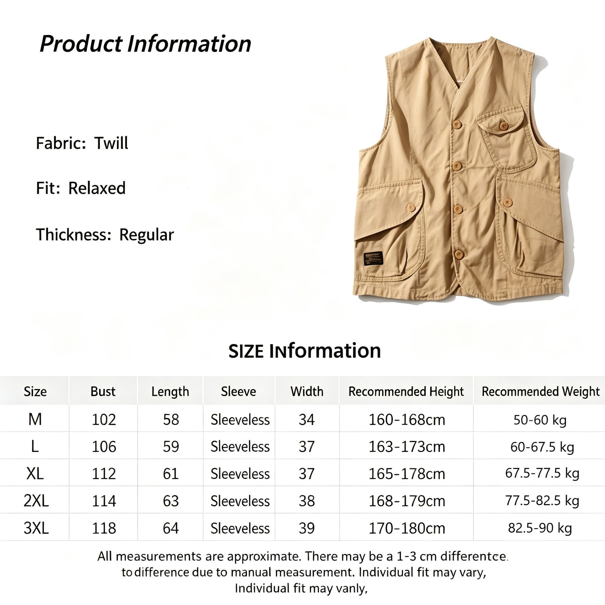 Black Size XL | Techwear Style Cargo Vest | Christmas Roomy Covering Gift | view 2