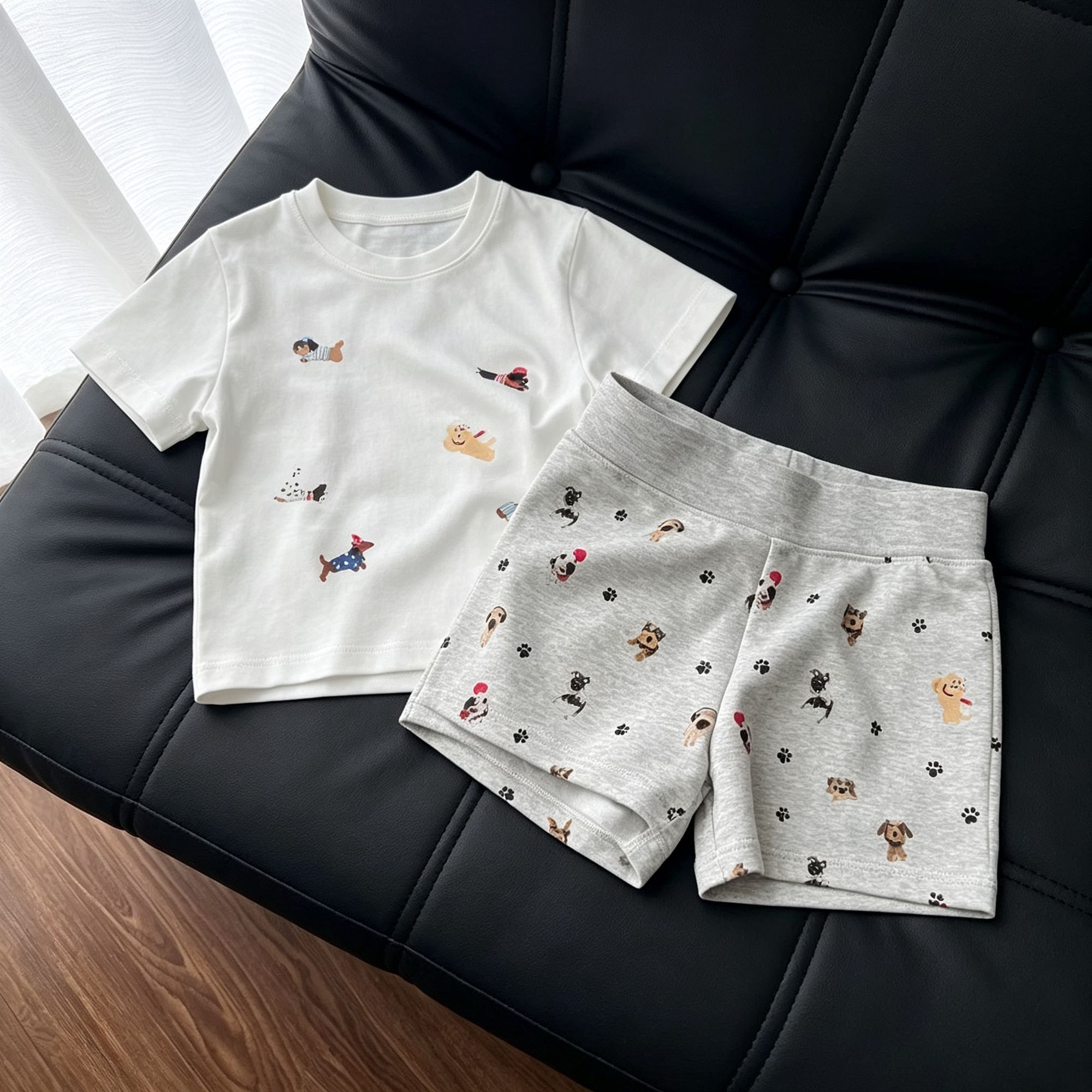 Allover Puppy Print Set Size M view 5