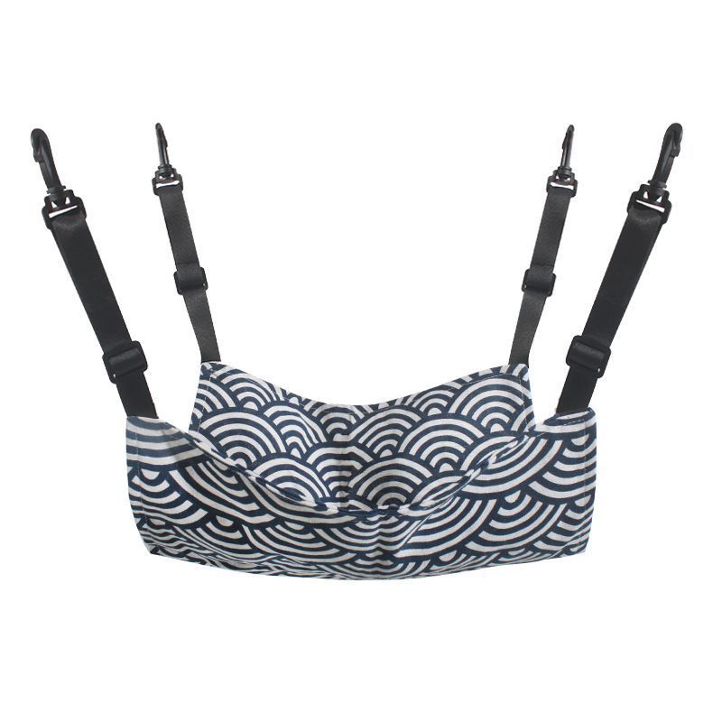 53x35cm White Blue Striped Adjustable Cat Hammock