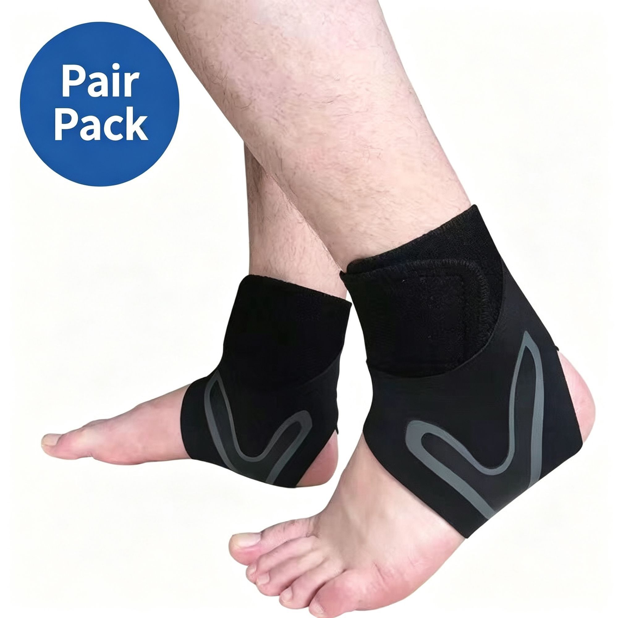 Premium Ankle Support Brace Pair (Left + Right) Size M (AU 4-7)