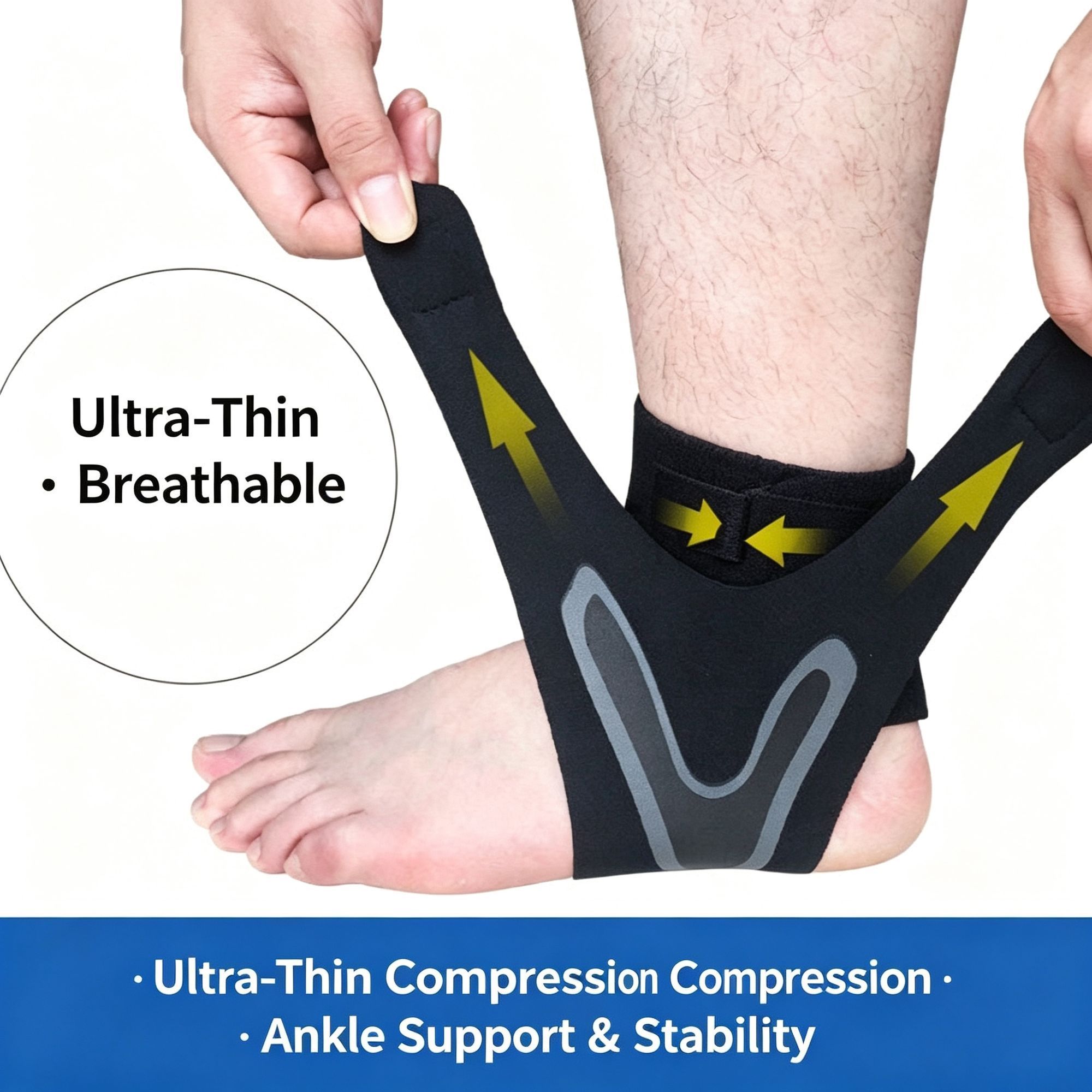 Premium Left Foot Ankle Brace Single Piece Size M (AU 4-7) view 2