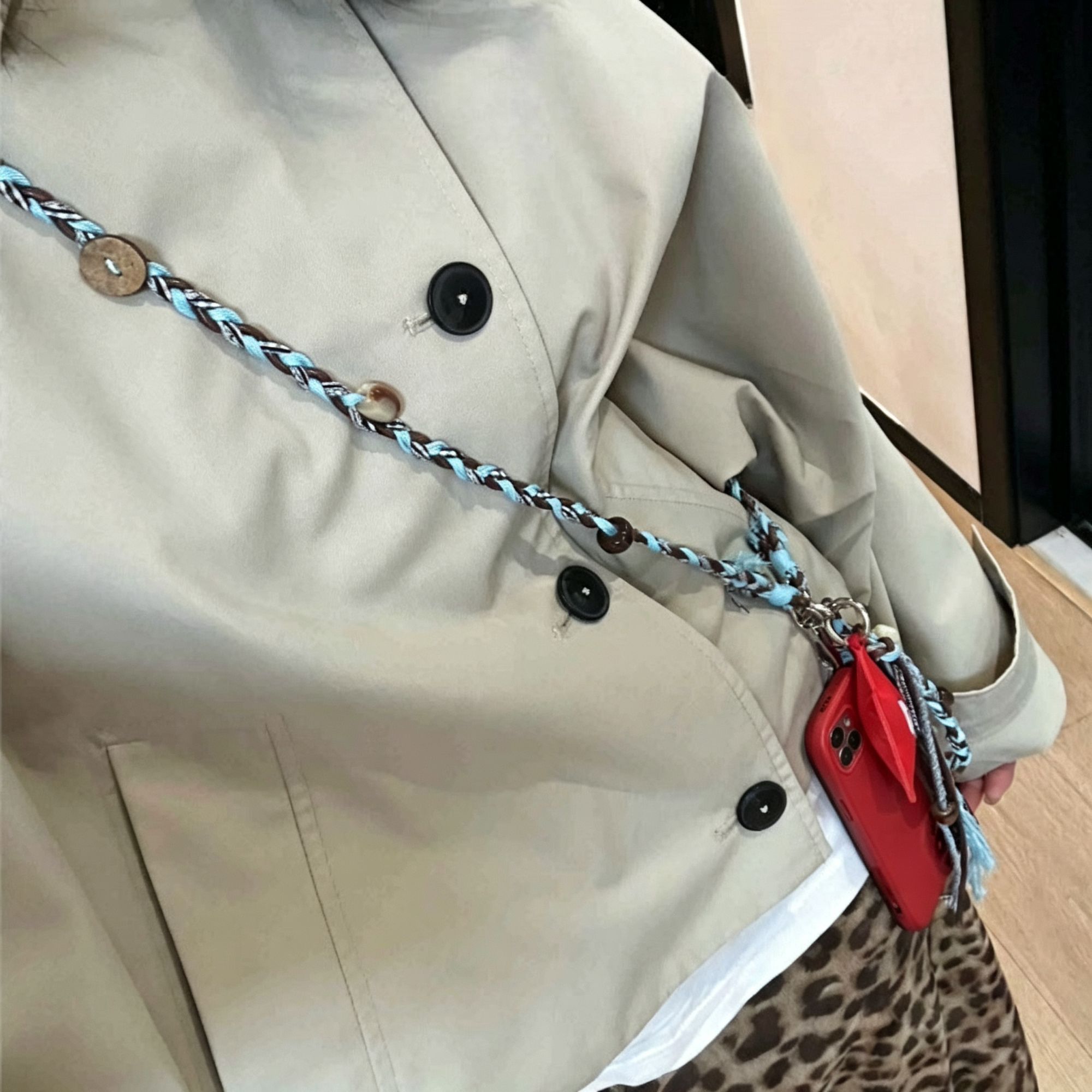 Floral Halter Crossbody Phone Chain view 2