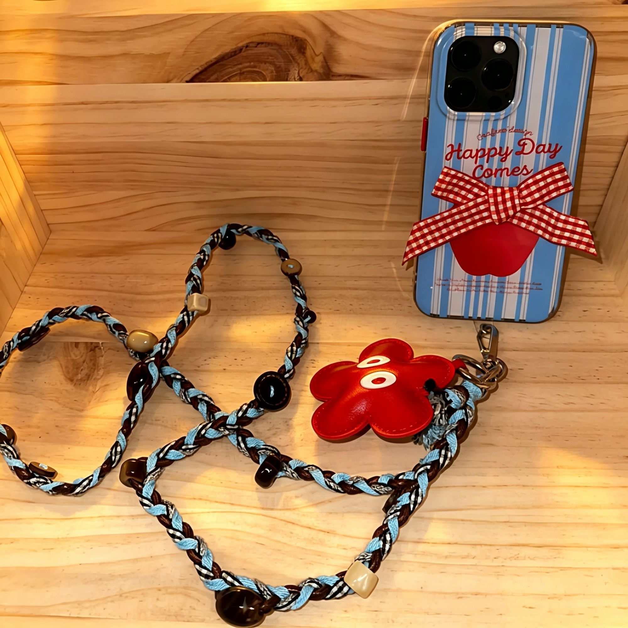 3D Flower Halter Phone Strap