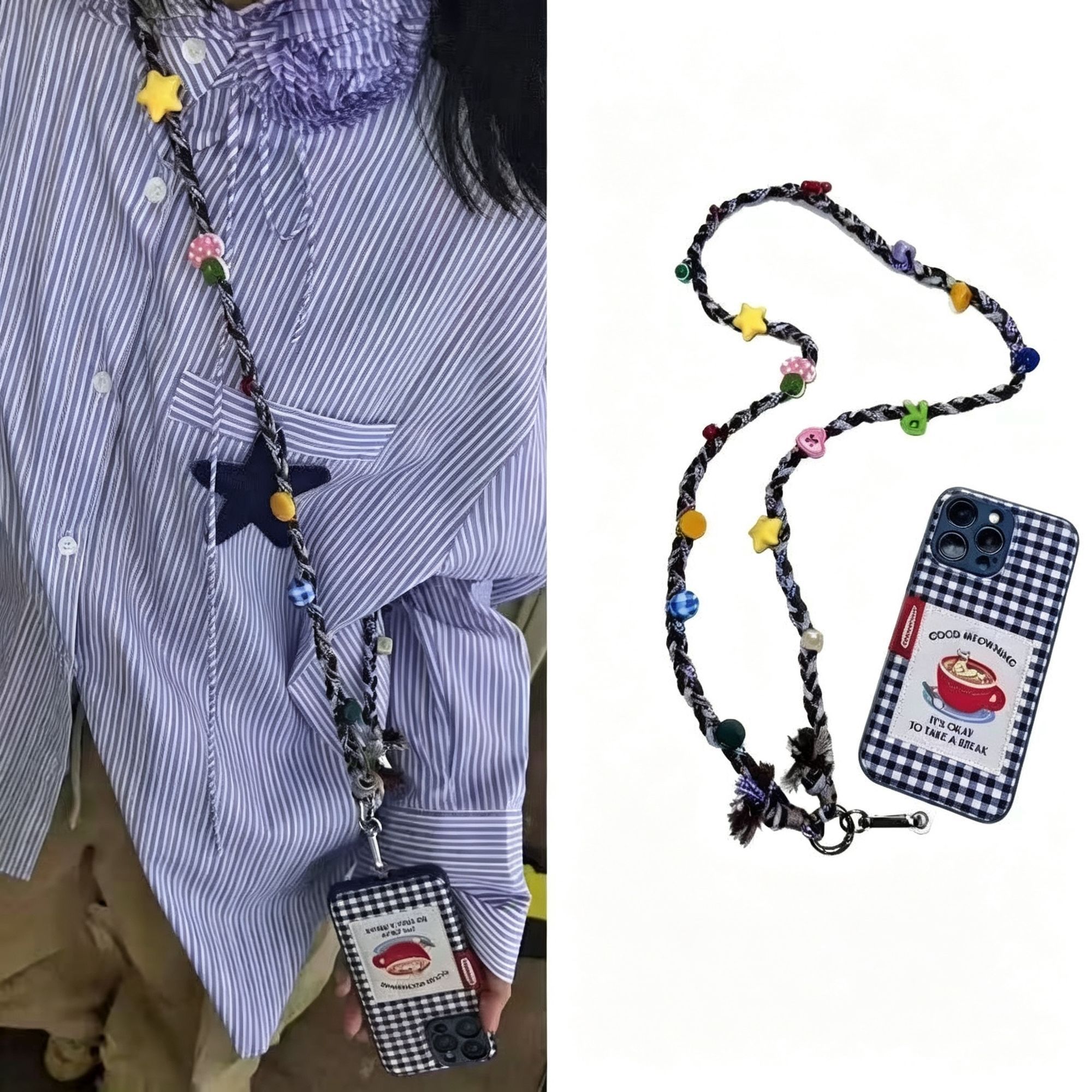 Unique Woven Floral Phone Lanyard