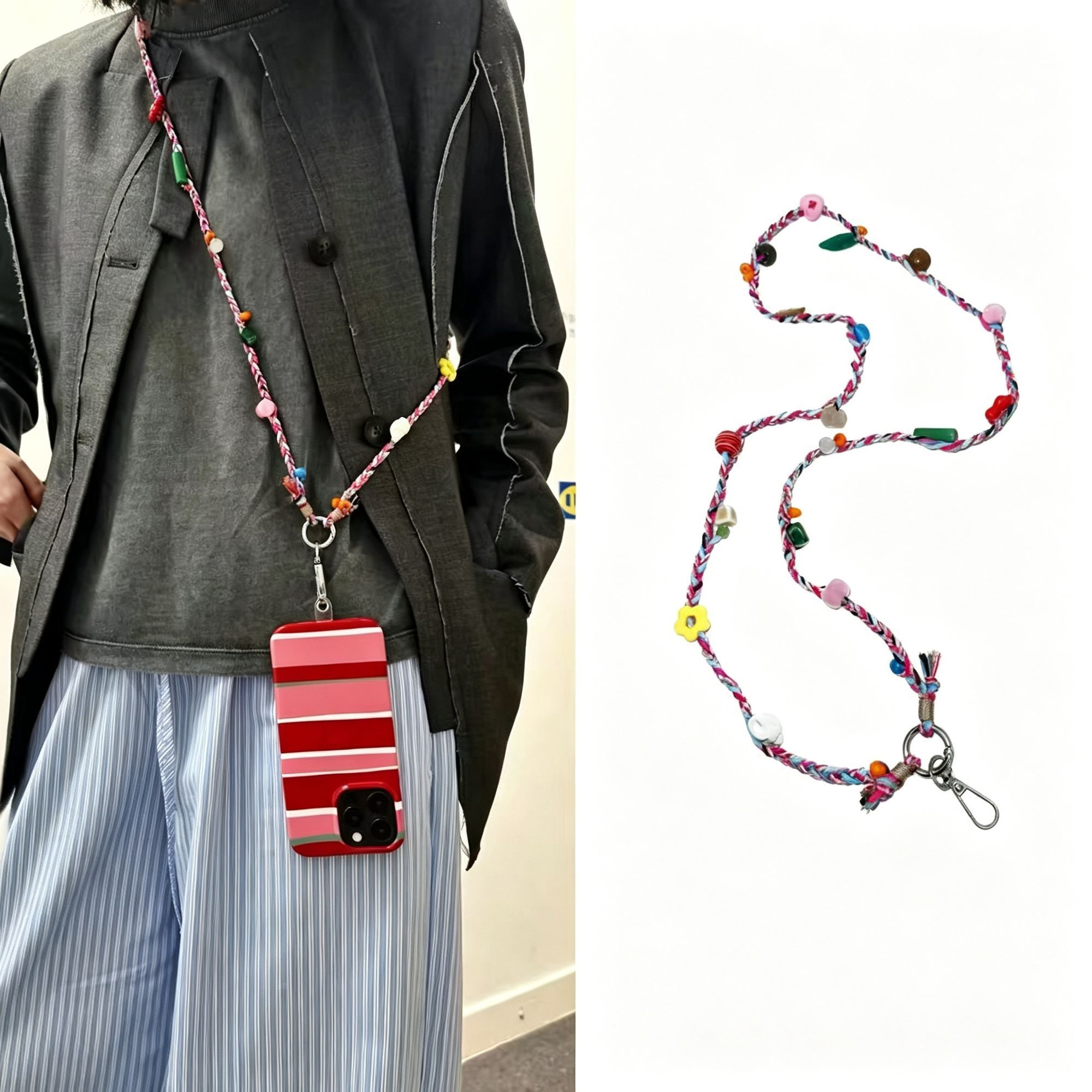 Floral Halter Crossbody Phone Charm