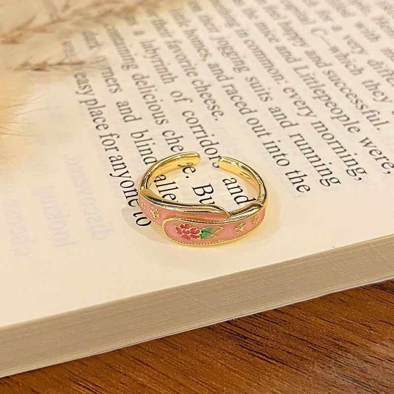 Luxury Drip‑Paint Enamel Finger Band