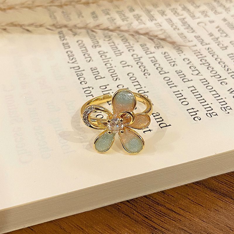 Drip‑Paint Enamel Decorative Finger Ring