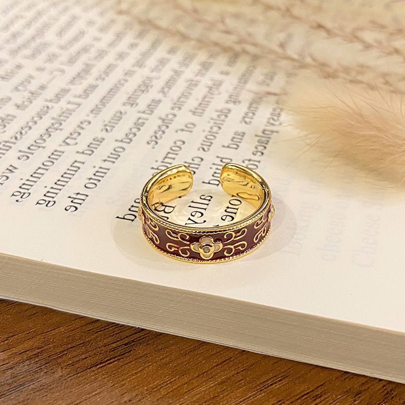 Fashion Drip‑Paint Enamel Finger Ring